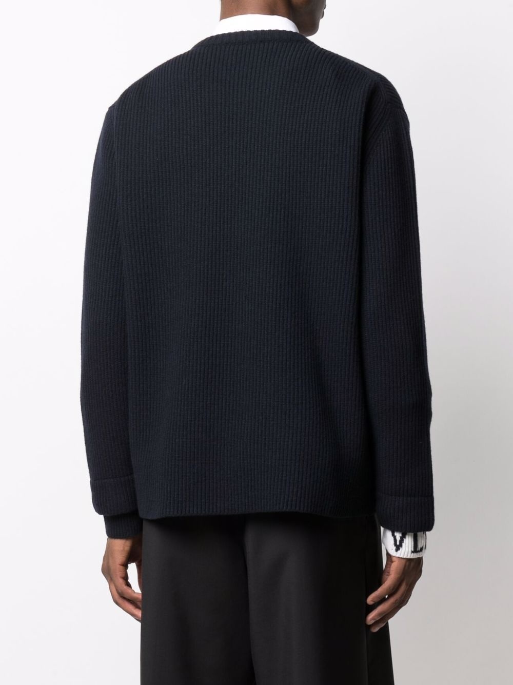 long-sleeve ribbed-knit jumper - 4