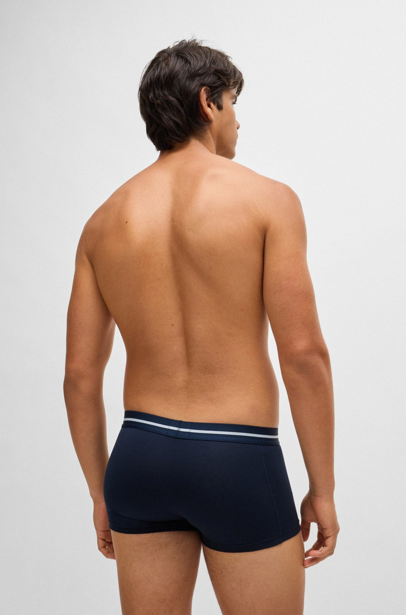 BOSS THREE-PACK OF STRETCH-COTTON TRUNKS WITH LOGO WAISTBANDS outlook