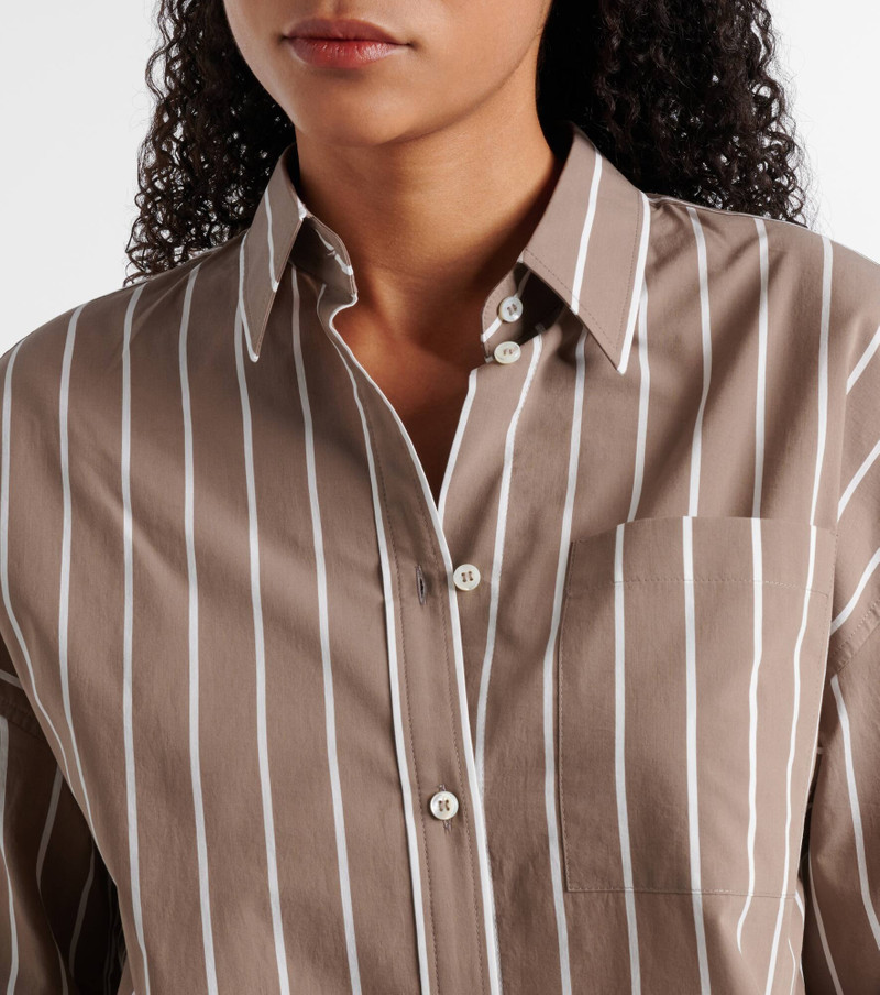 Monili striped cotton-blend poplin shirt 4