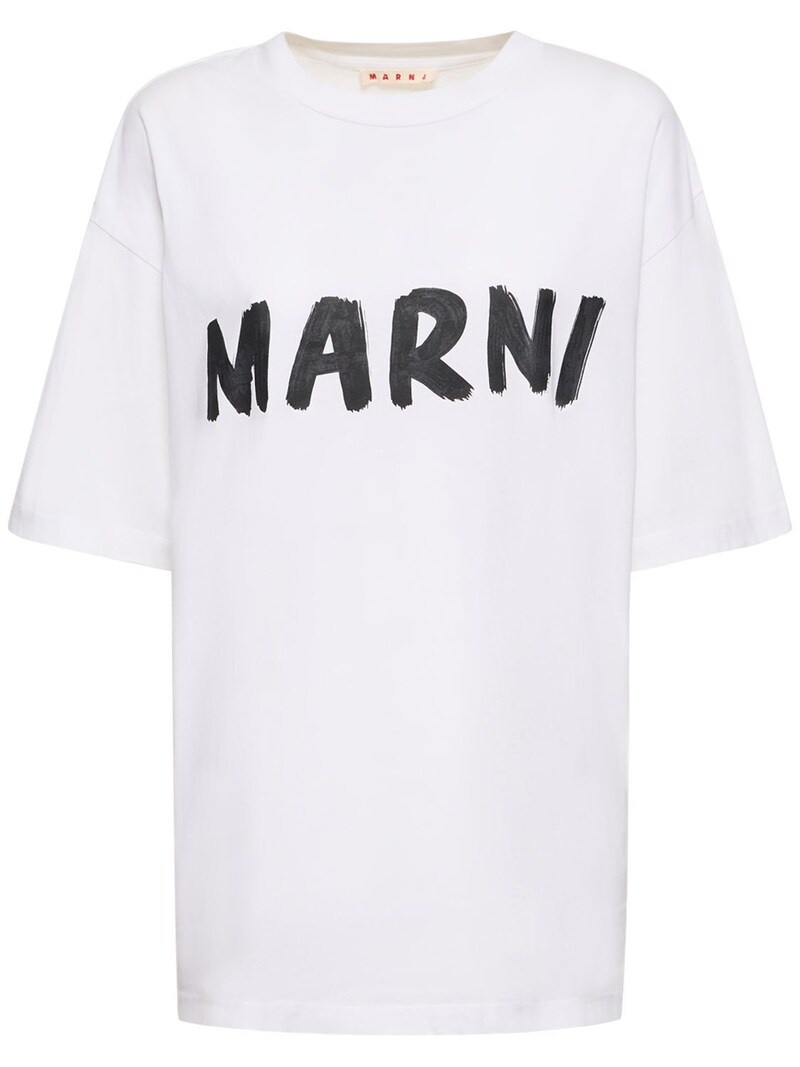 Printed logo cotton jersey t-shirt - 1