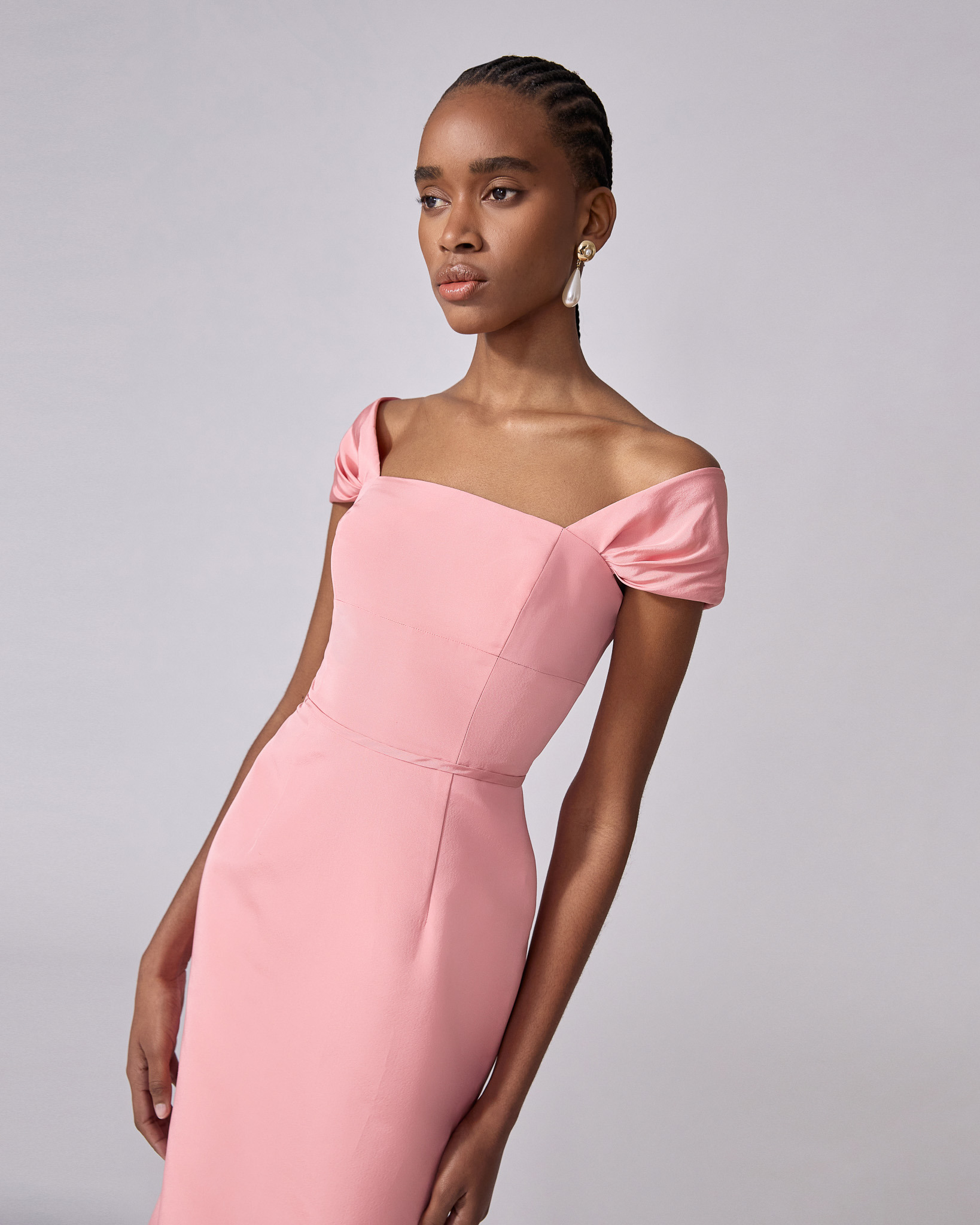 Off-Shoulder Trumpet Gown - 4