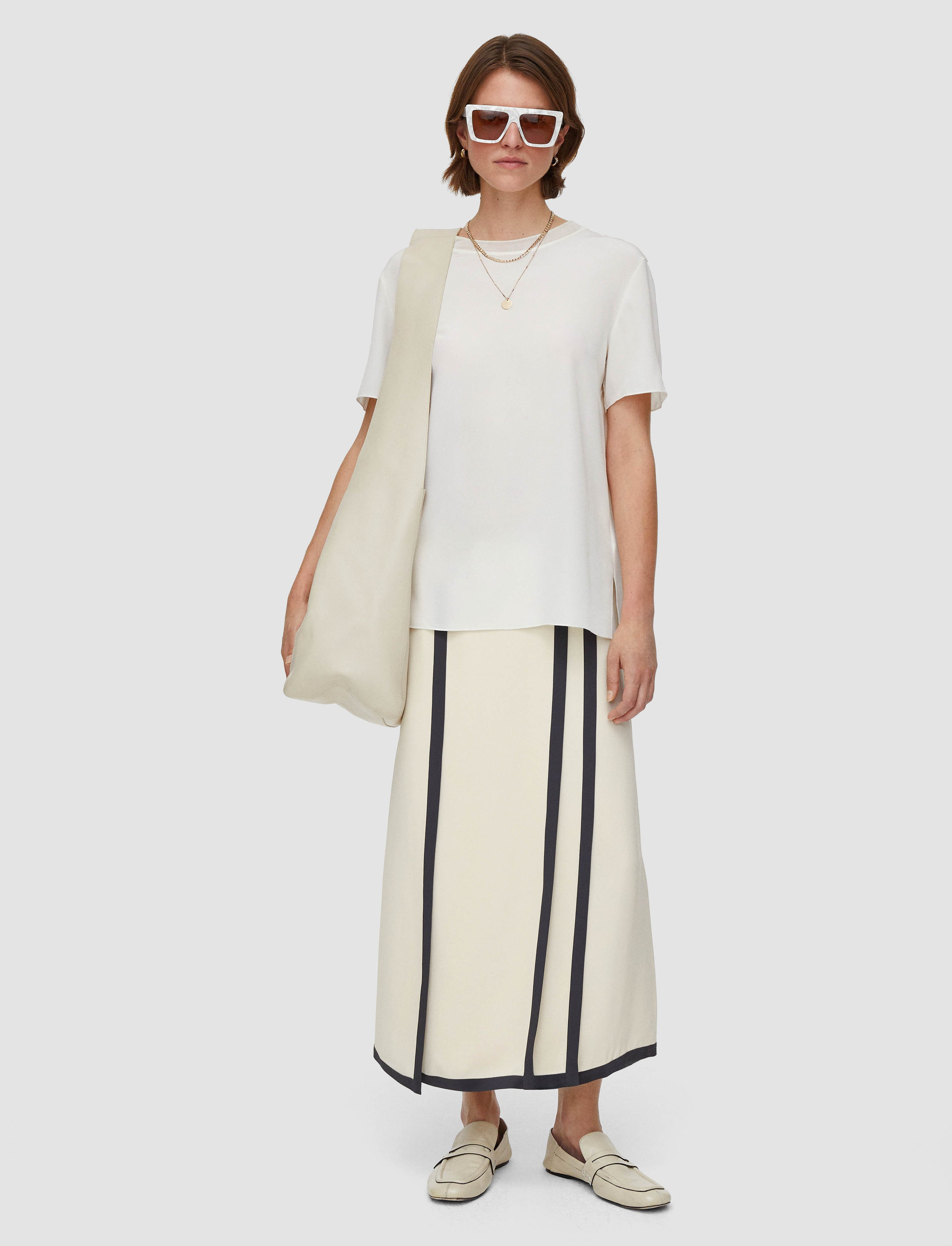 Heavy Silk Crepe Animation Iris Skirt - 2