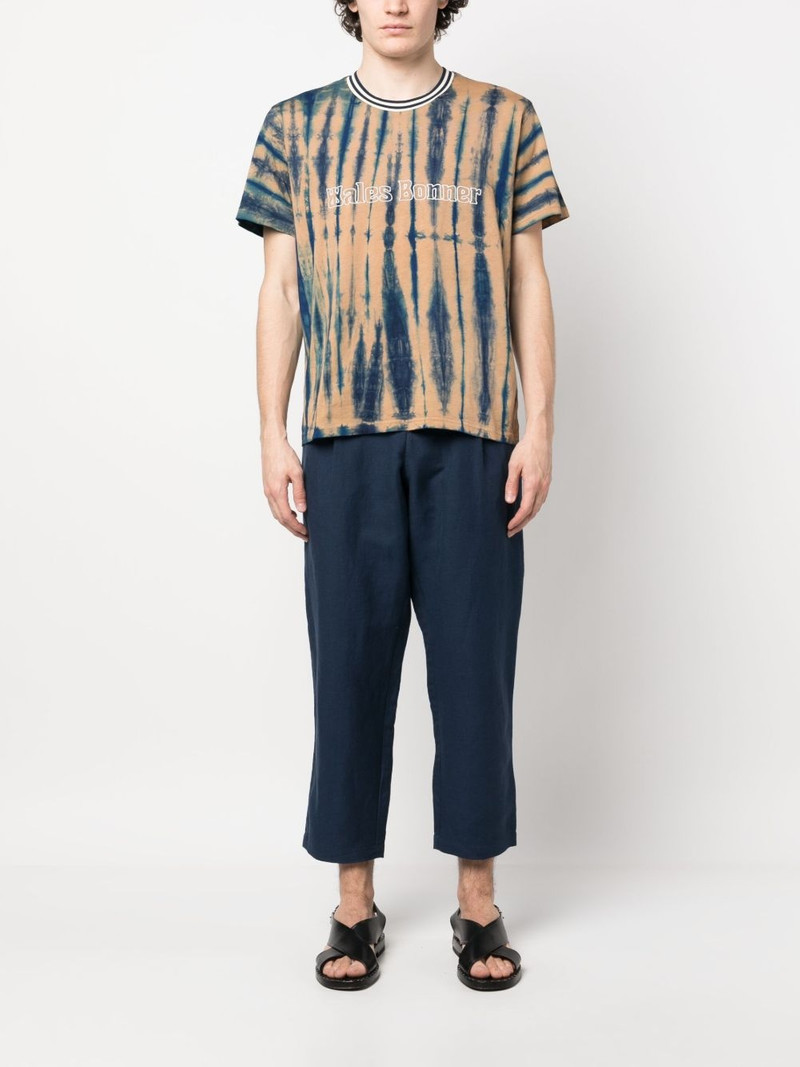WALES BONNER logo-print tie-dye T-shirt outlook