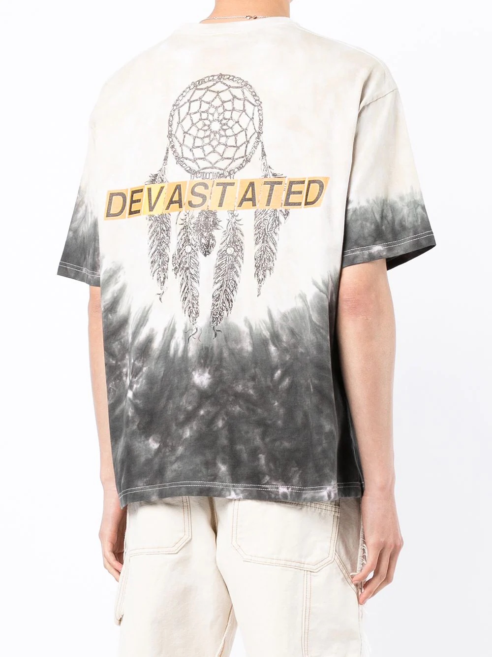 tie dye-print short-sleeved T-shirt - 4