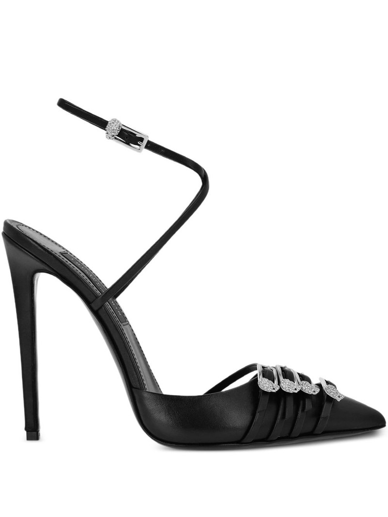 buckle-embellished ankle-strap pumps 1