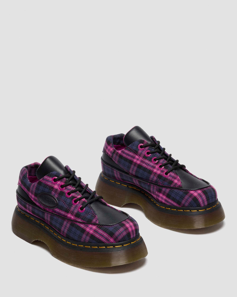 BUZZ 5-EYE TARTAN & LEATHER LACE UP SHOES 5