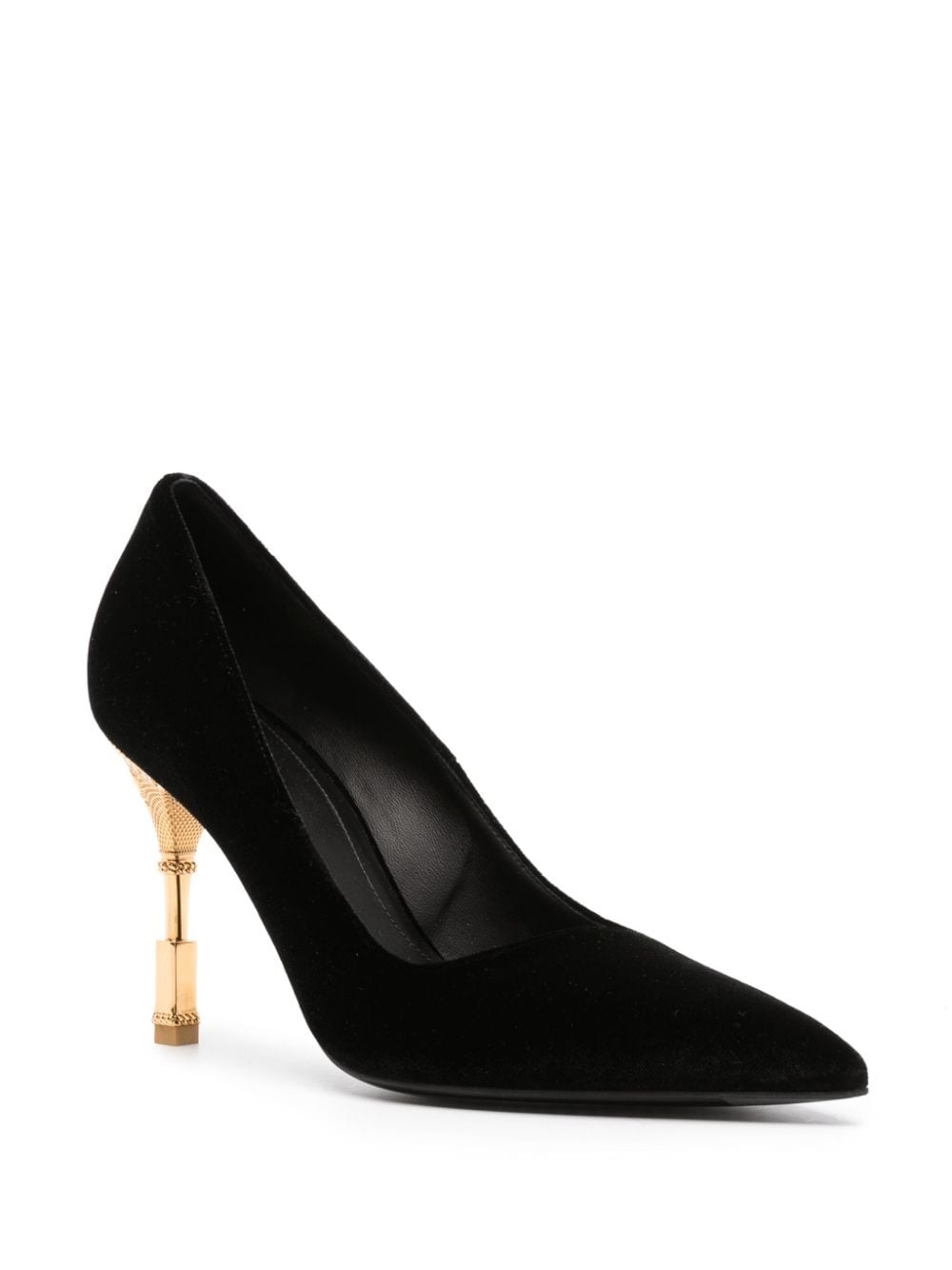 Moneta 100mm velvet pumps - 2