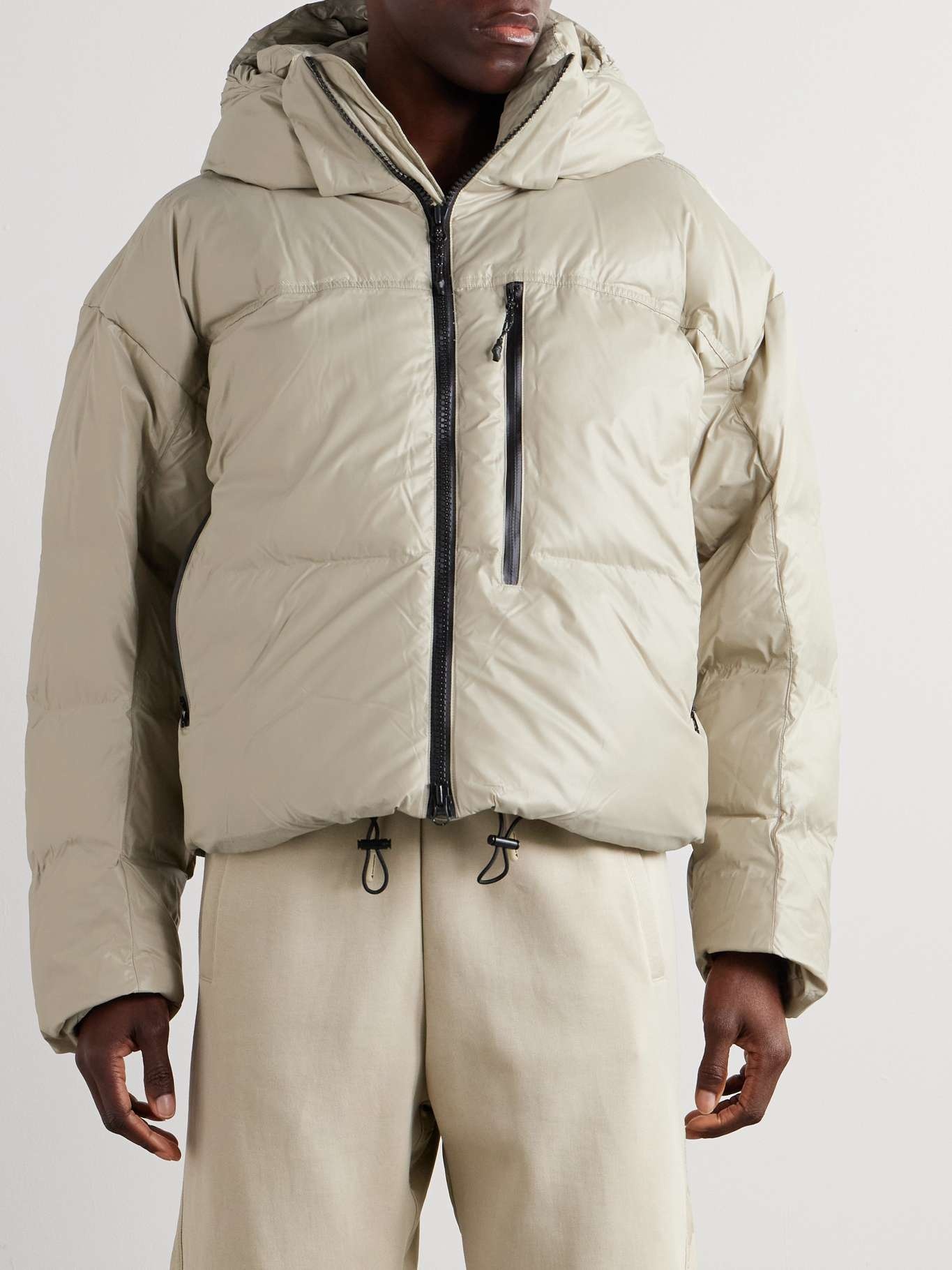 TrueNature hooded quilted padded recycled-shell jacket Beige - 3