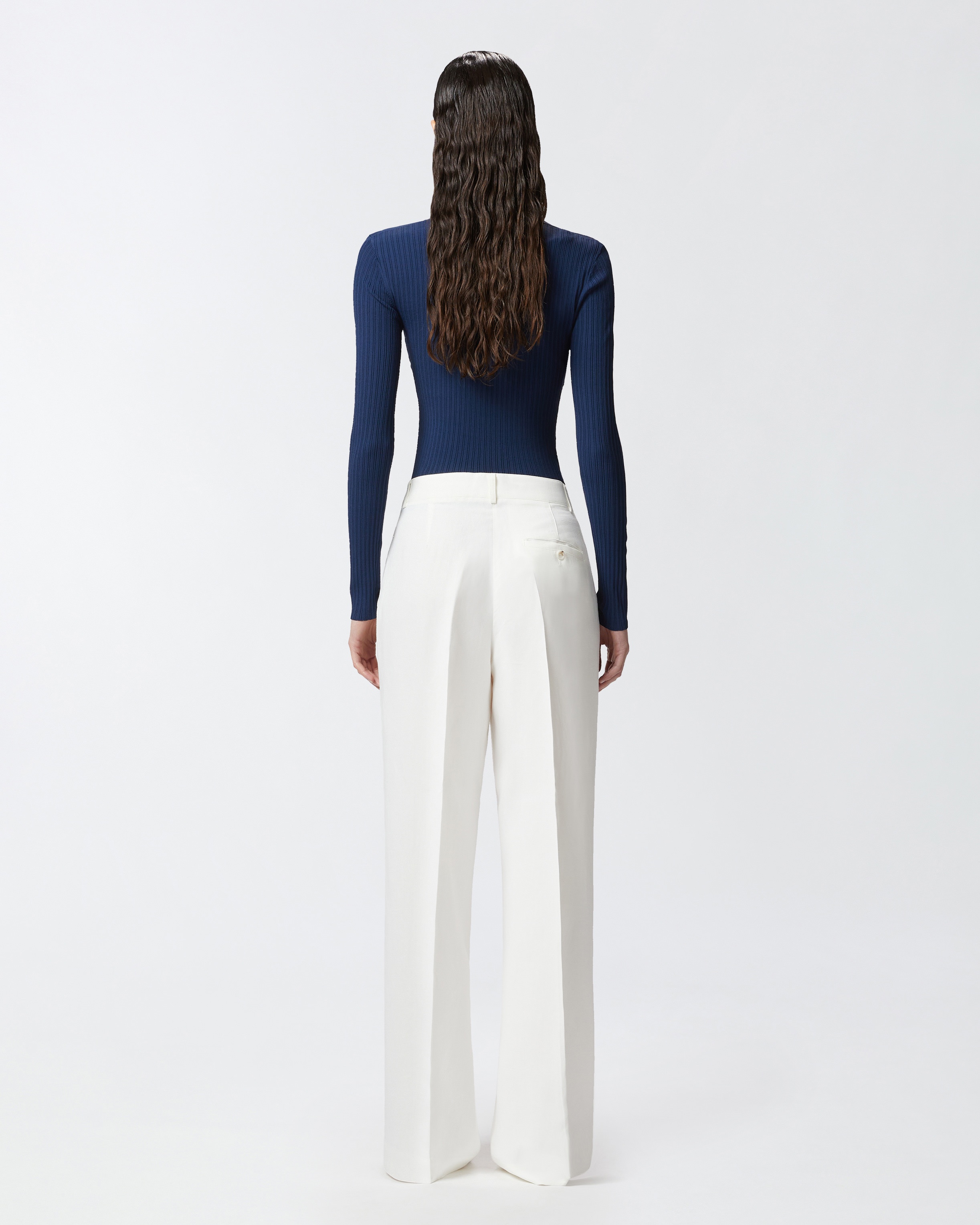 LINEN PALAZZO TROUSERS WITH POCKETS - 4