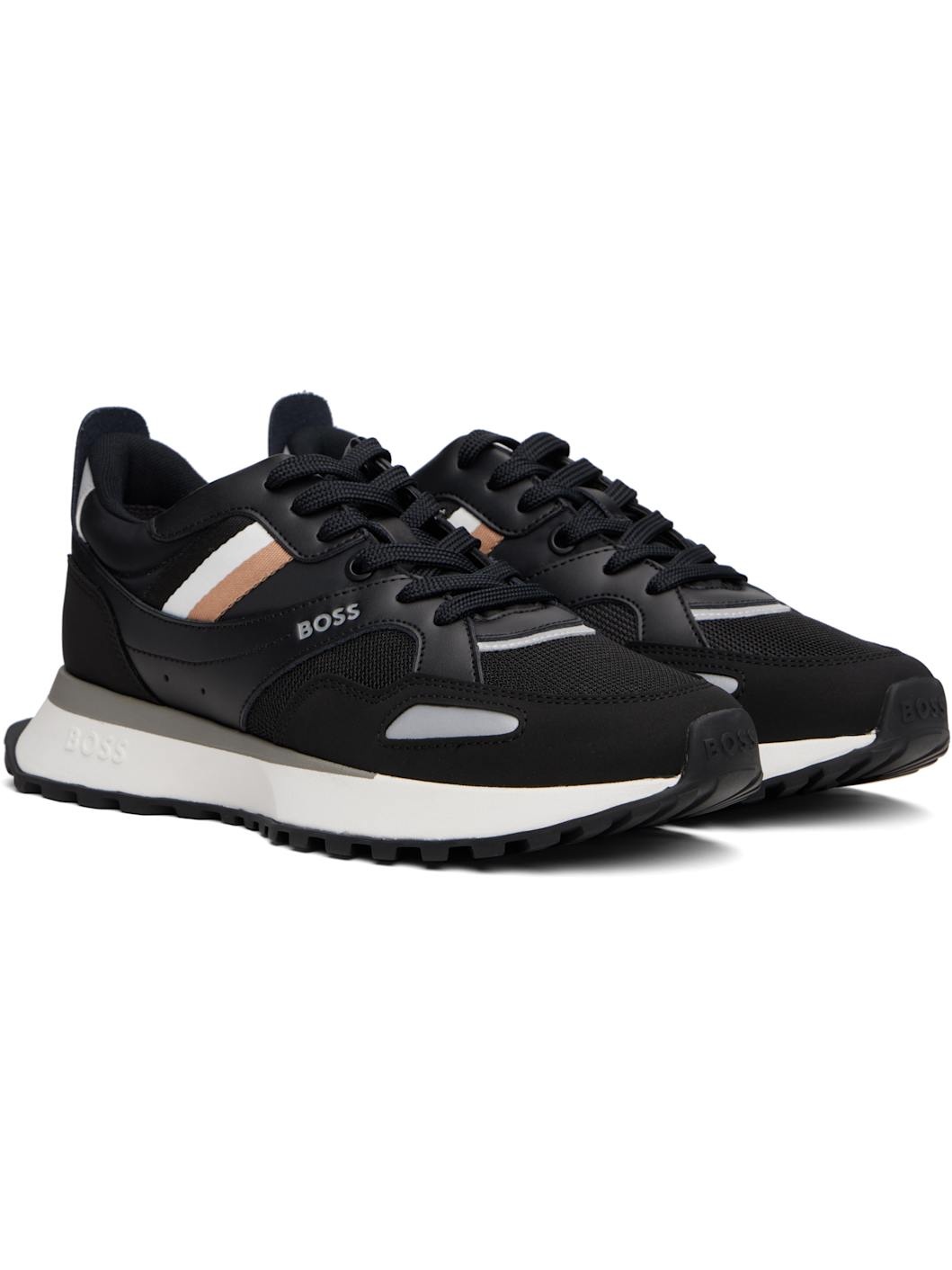 Black Running-Style Hybrid Sneakers - 4