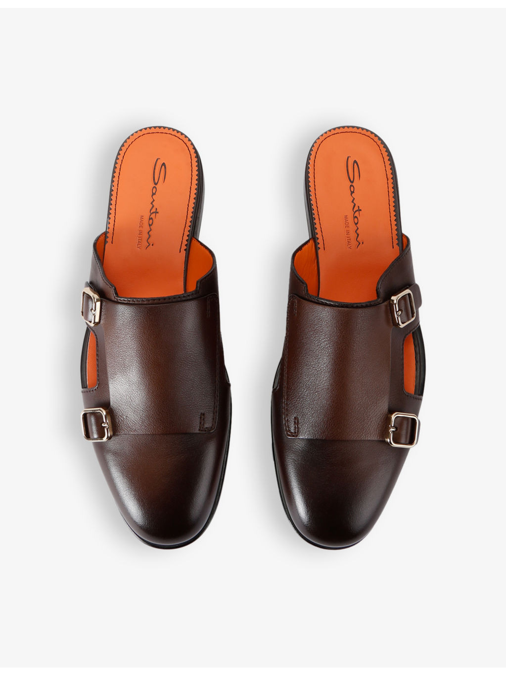 Monk double-buckle leather mules - 2