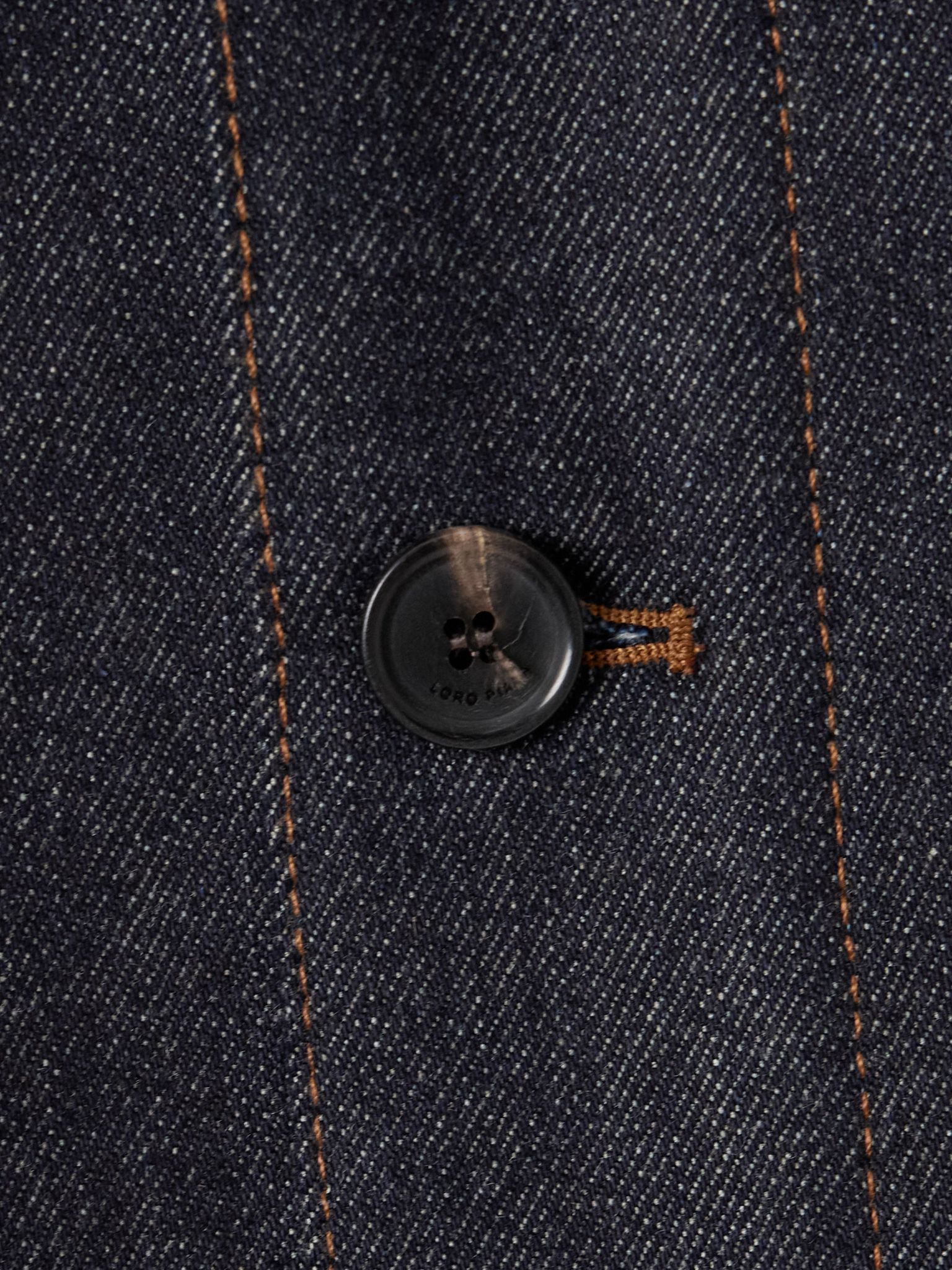 Kea shearling-trimmed cotton and cashmere-blend denim jacket Mid denim - 5