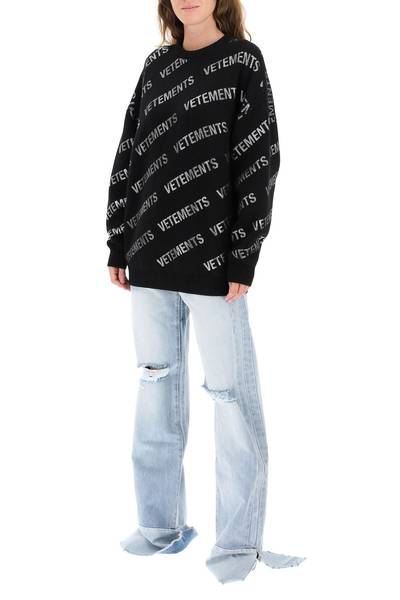 VETEMENTS MONOGRAM SILVER LUREX SWEATER outlook