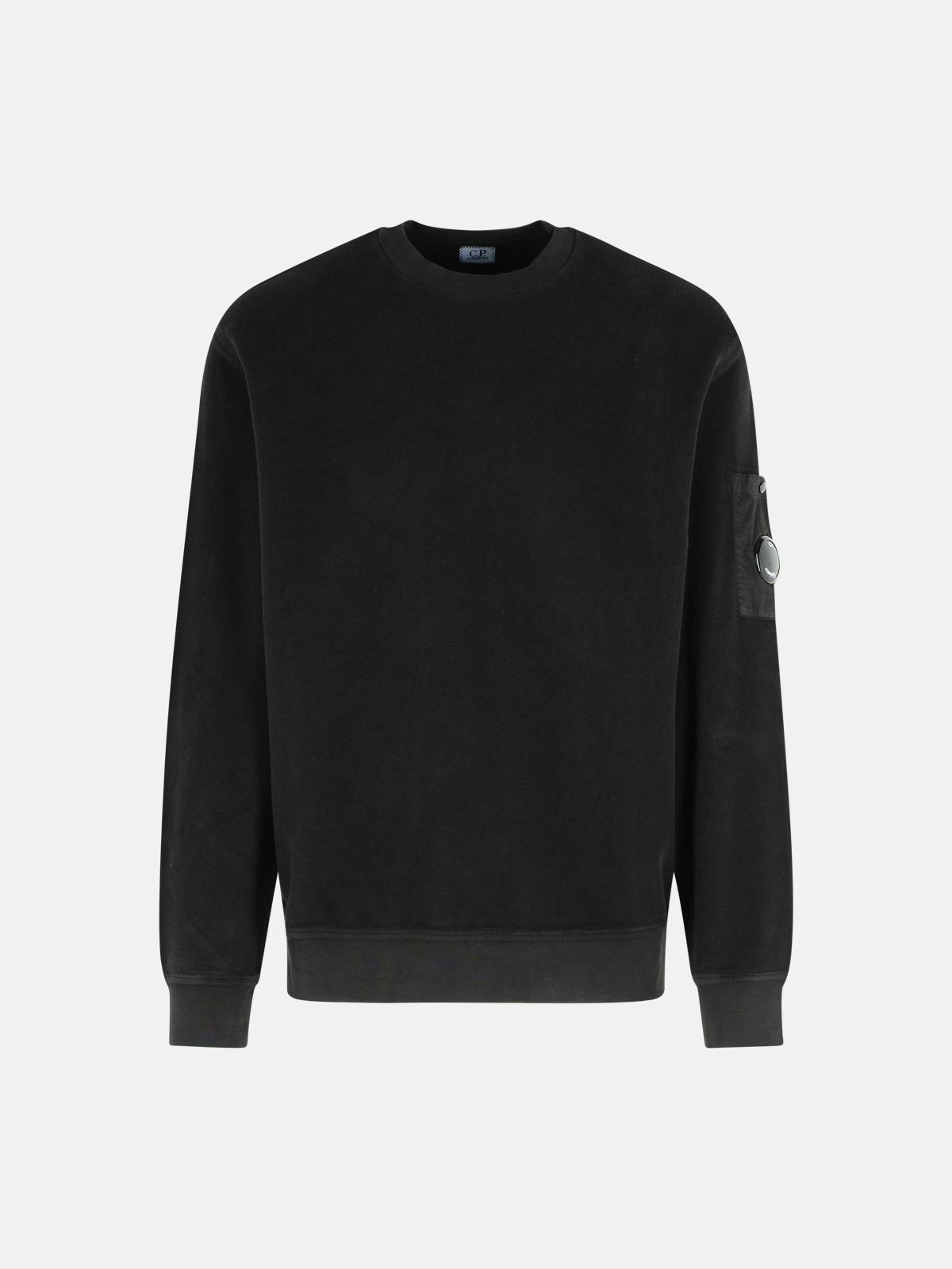 BLACK COTTON SWEATSHIRT - 1