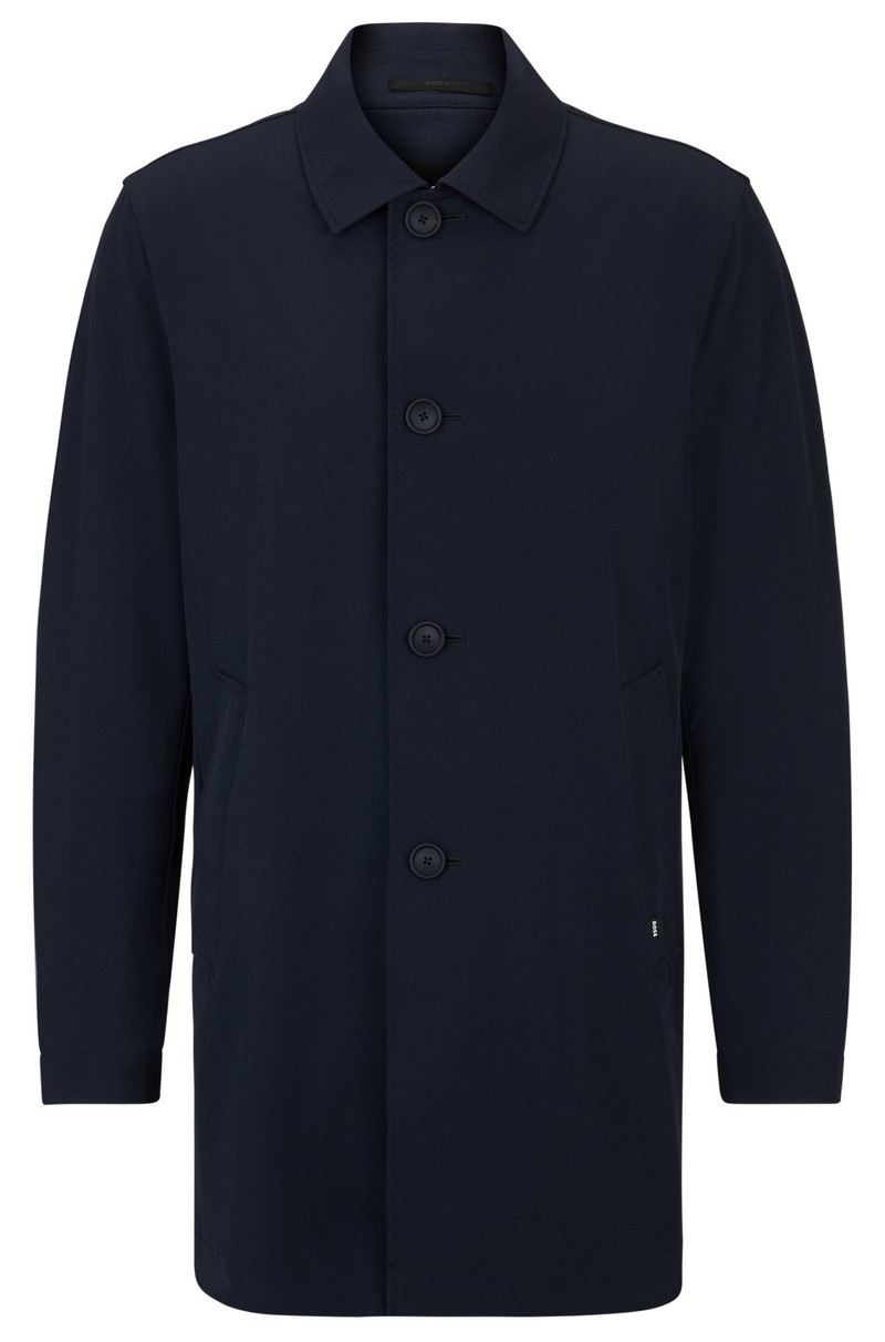 REGULAR-FIT BUTTON-UP COAT IN STRETCH MATERIAL 1