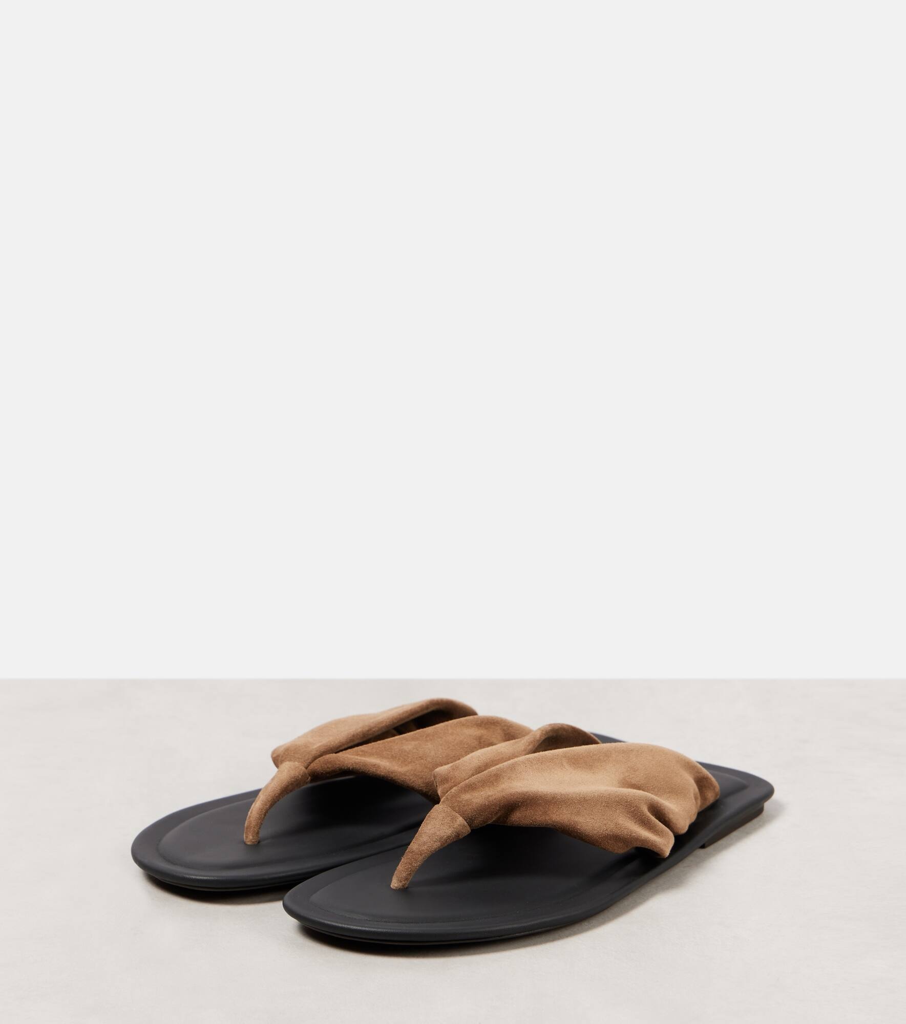 Suede thong sandals - 4