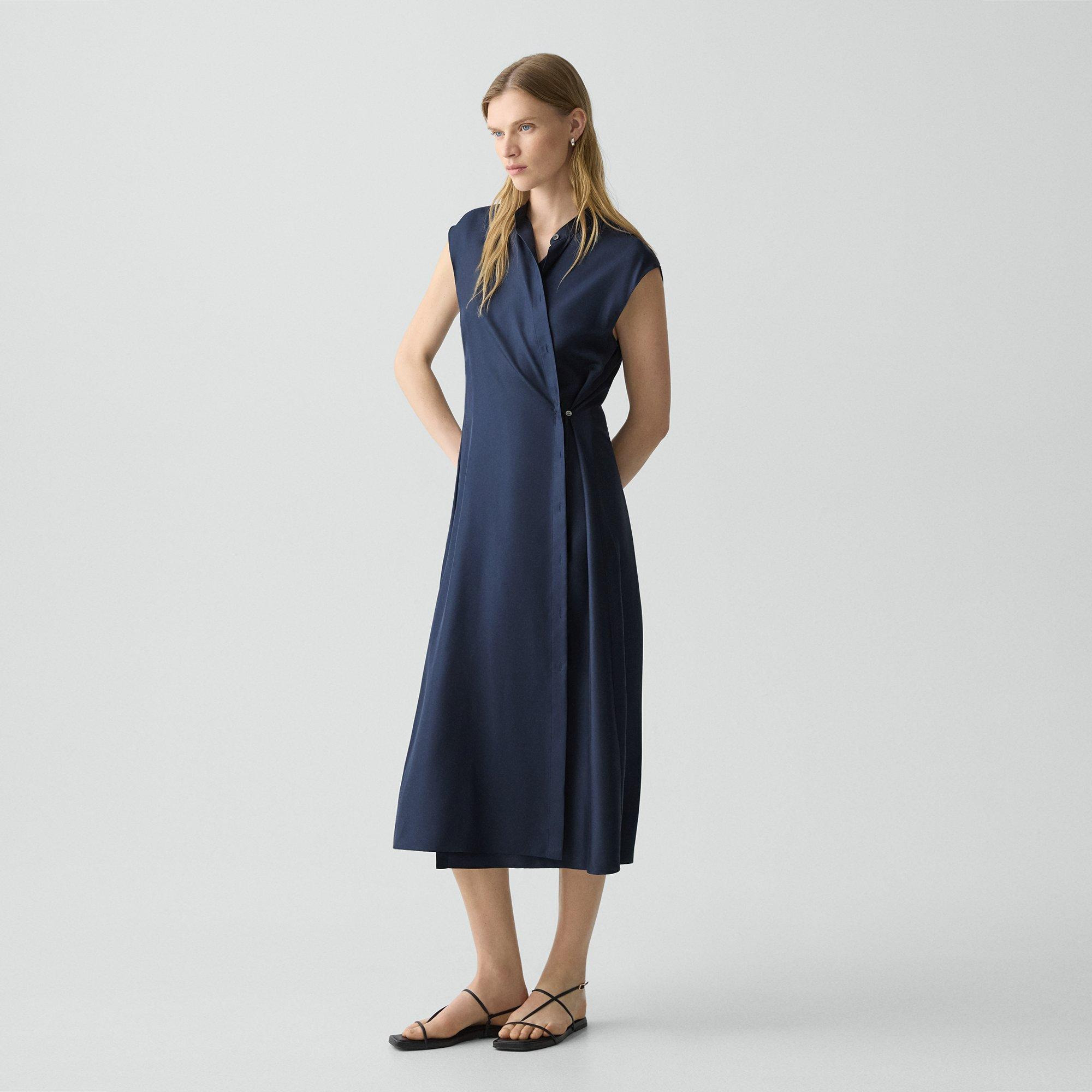 Convertible Wrap Dress in Mod Silk Twill - 3