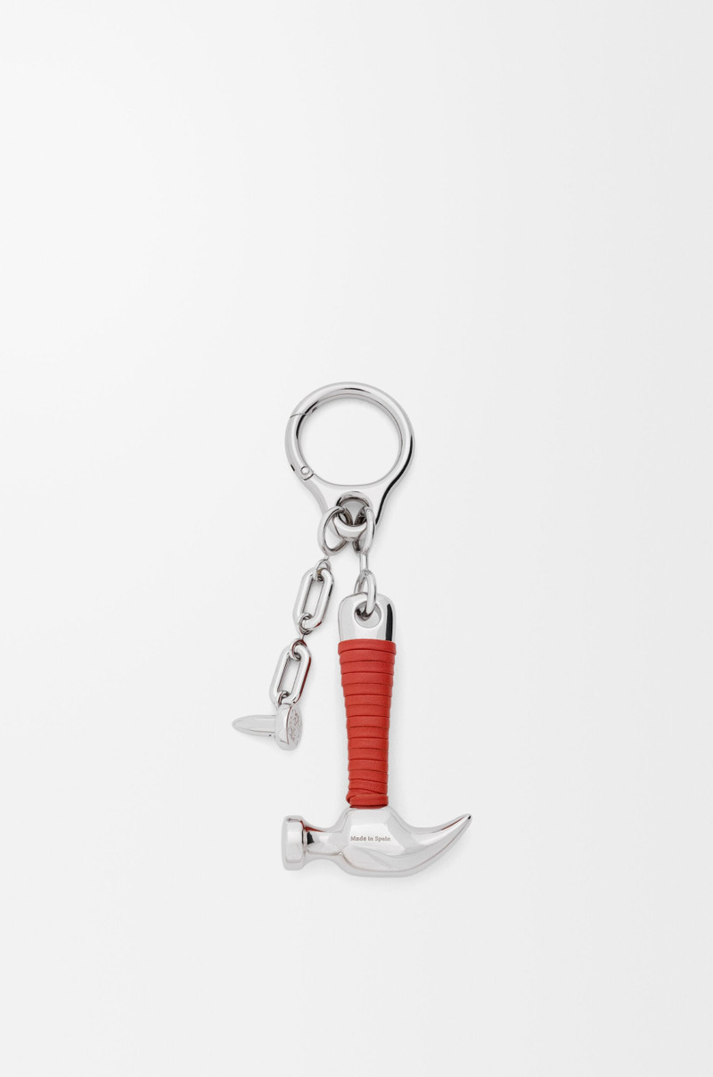 Loewe Hammer charm in brass and calfskin outlook