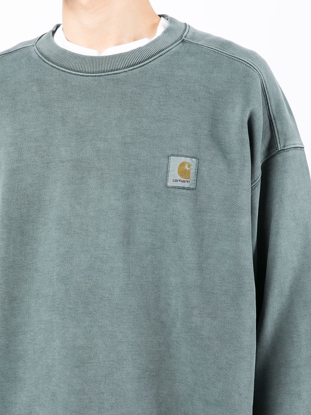 chest logo-patch sweatshirt - 5