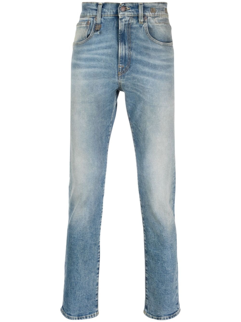 slim-fit stonewashed jeans - 1