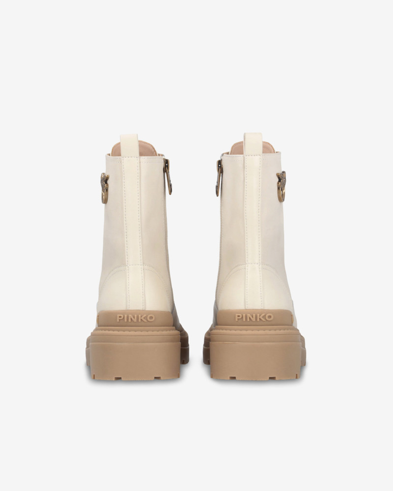 LEATHER COMBAT BOOTS WITH METAL LOGO 7