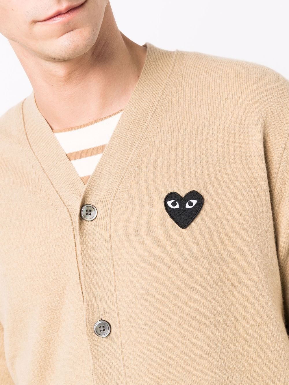 heart-motif wool cardigan - 5