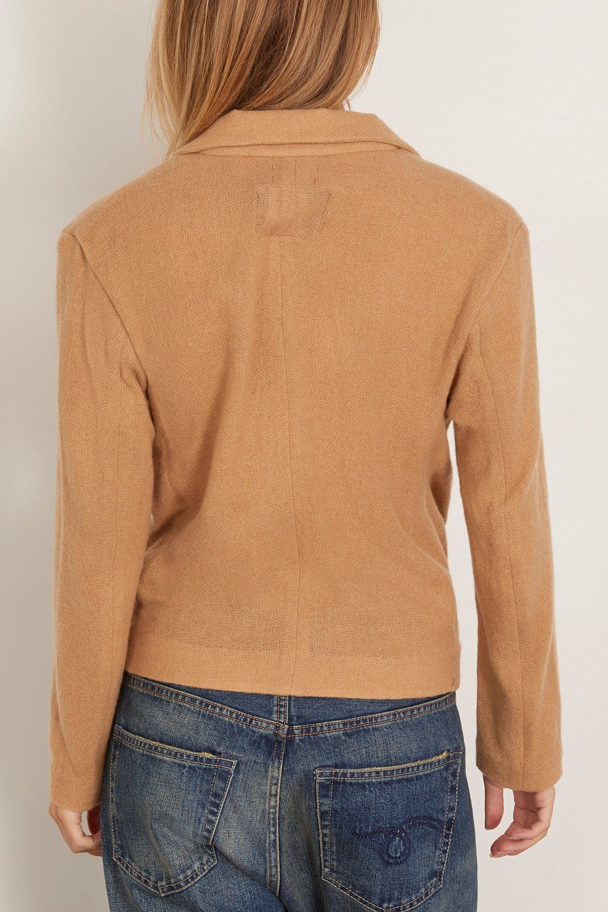 Twisted Lapel Top in Camel - 4