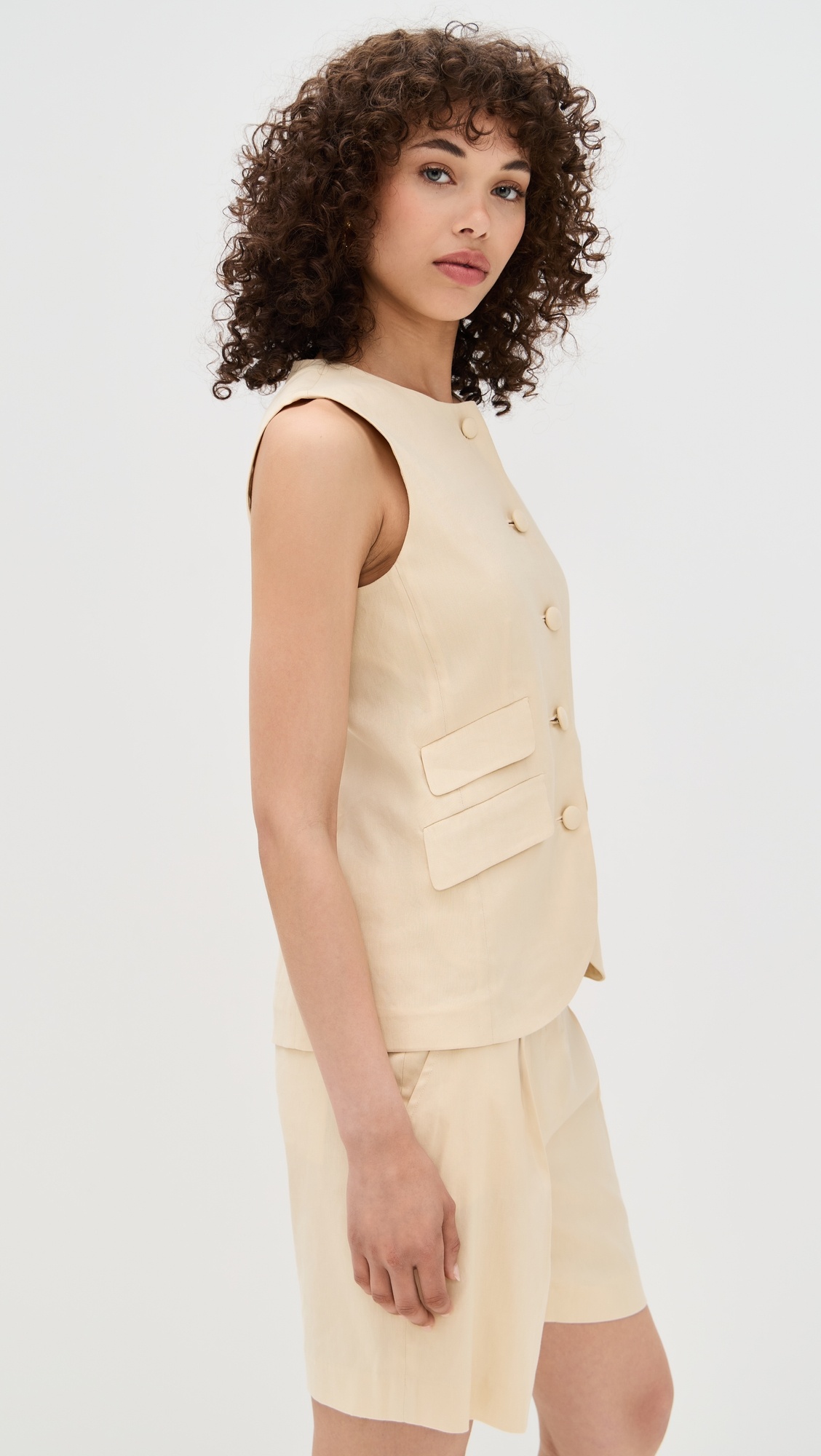 Slade Crew Linen Vest - 3