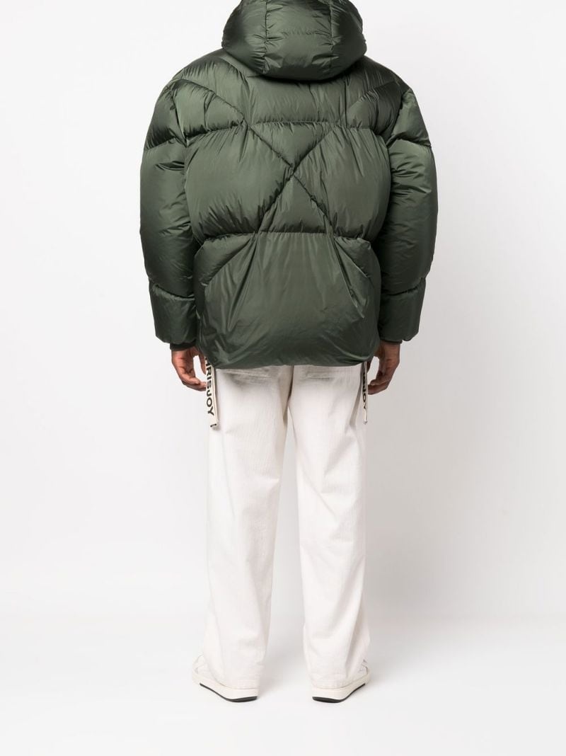 padded press-stud fastenign jacket - 7