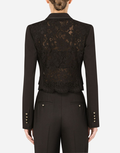 Dolce & Gabbana Short wool and cordonetto lace jacket outlook