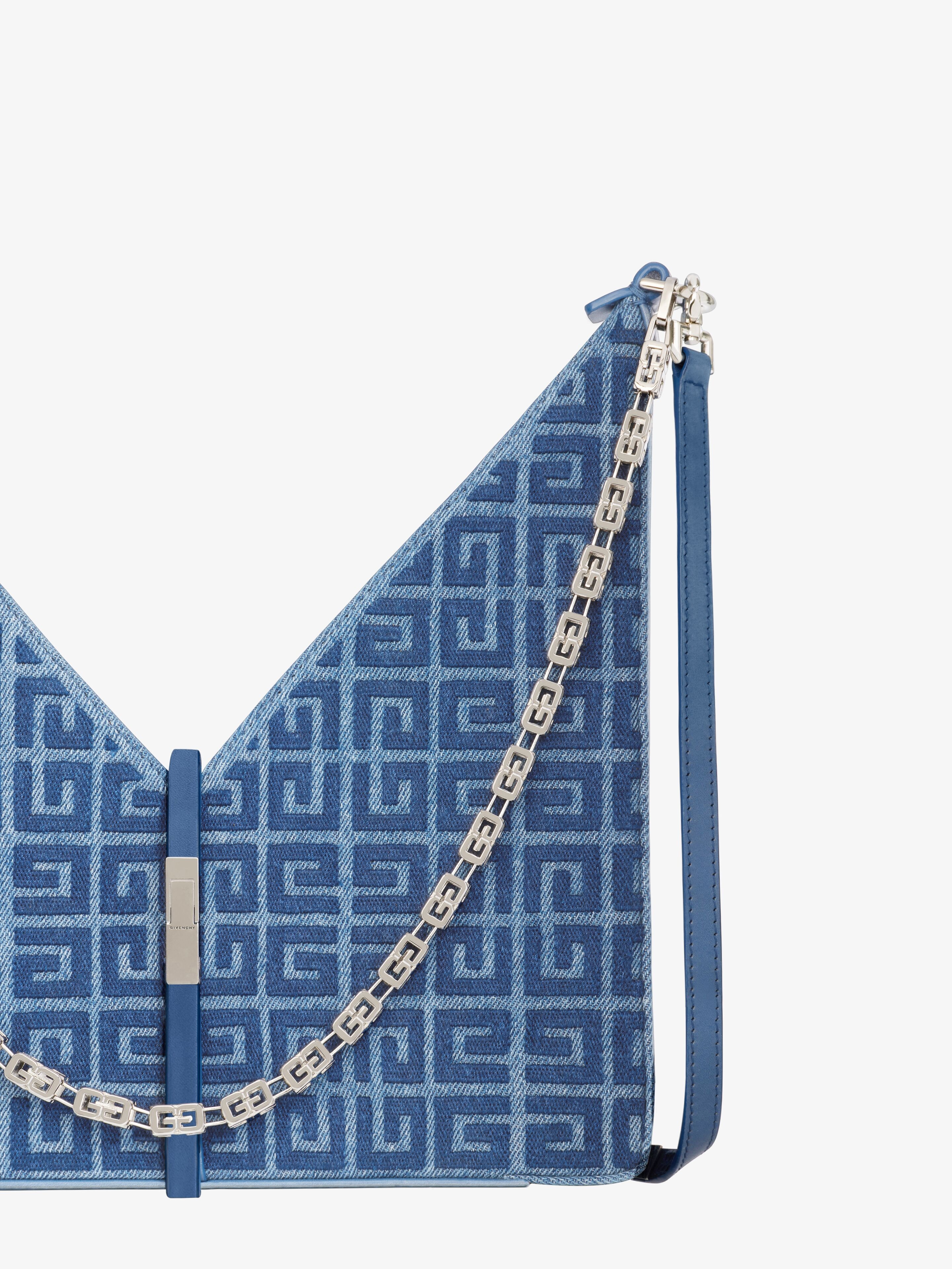 SMALL CUT OUT BAG IN 4G DENIM WITH CHAIN - 7