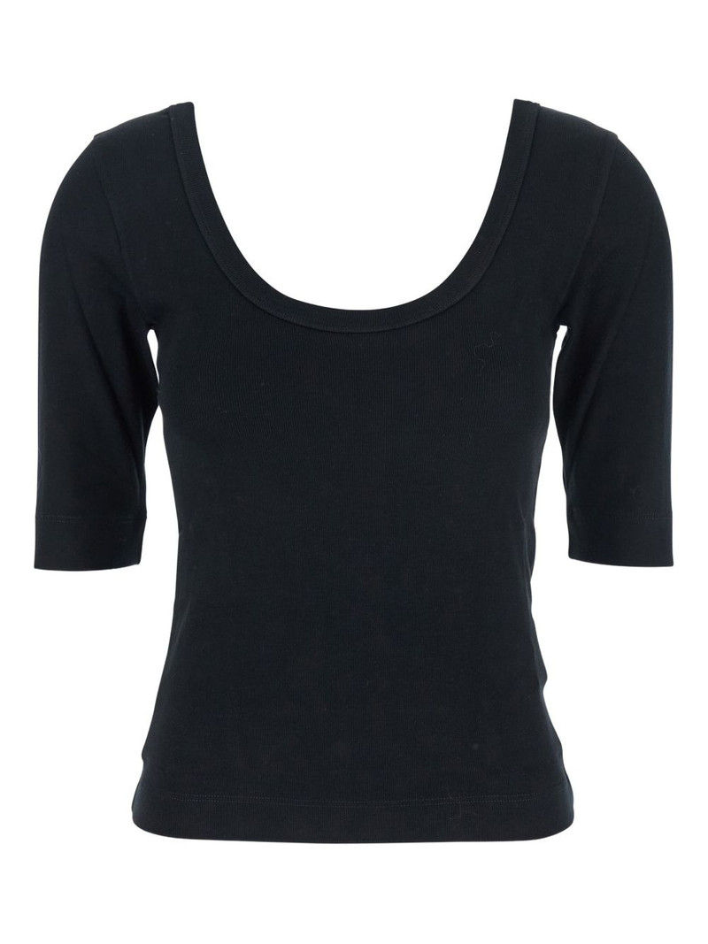 Brunello Cucinelli scoop-neck ribbed T-shirt outlook