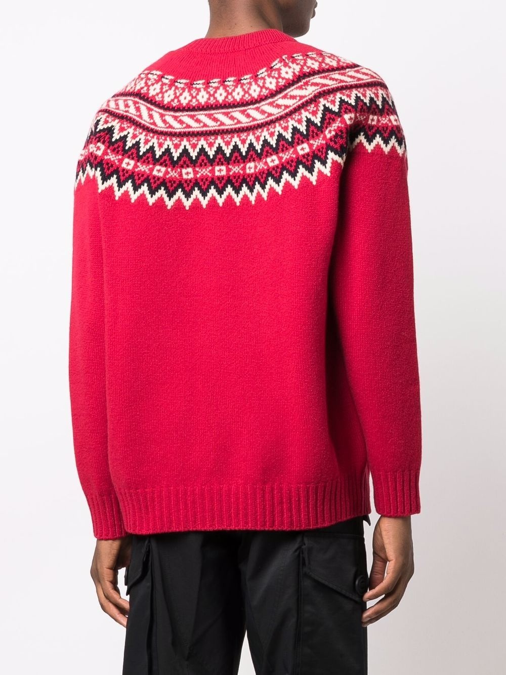 geometric-print wool jumper - 4