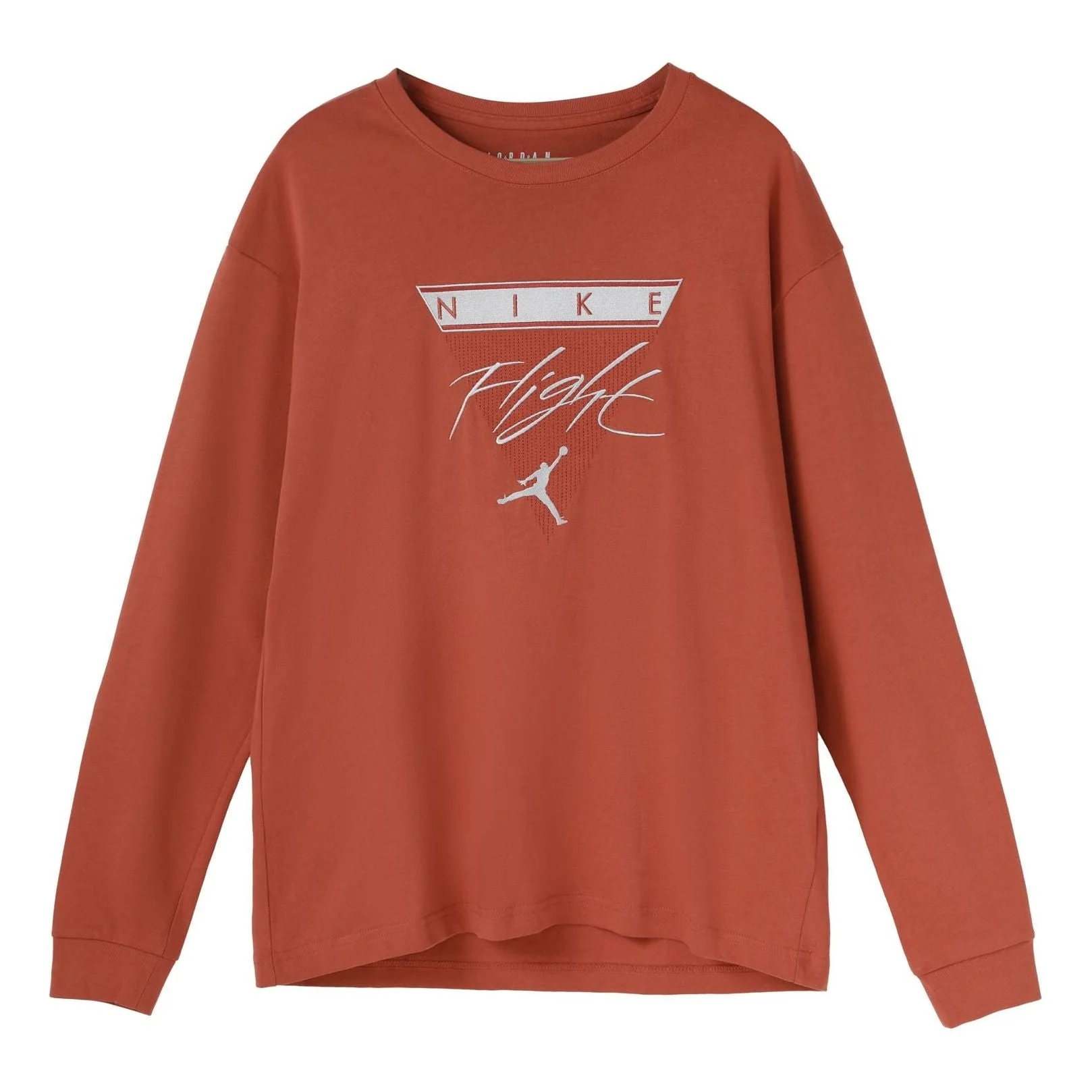 Air Jordan Label Casual Sports Long Sleeves T-Shirt Men's Gray Peach Red CZ1216-255 - 1