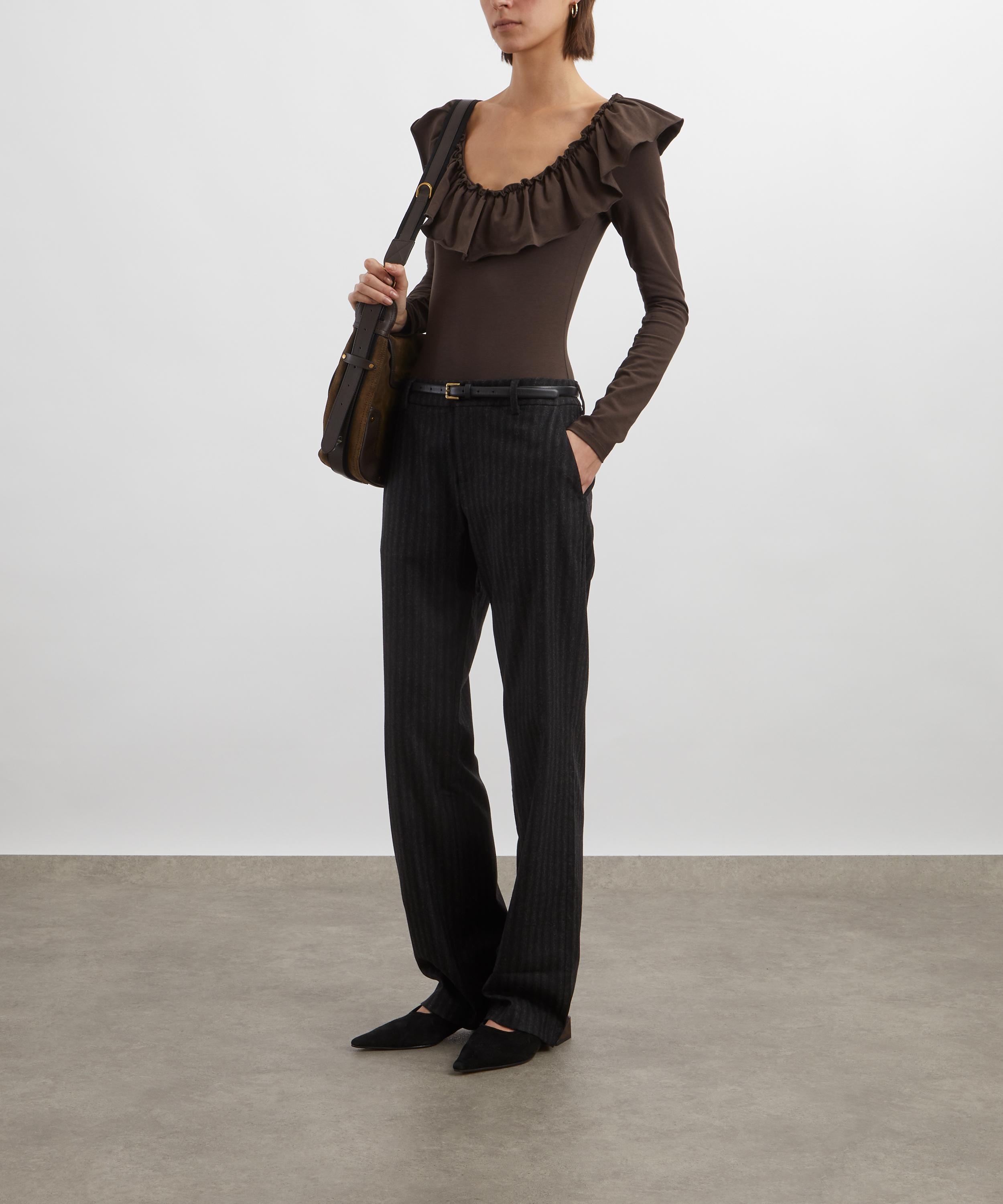 Fei Long-Sleeve Ruffled Bodysuit - 2