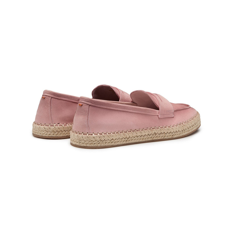 Women's pink suede espadrillas 3