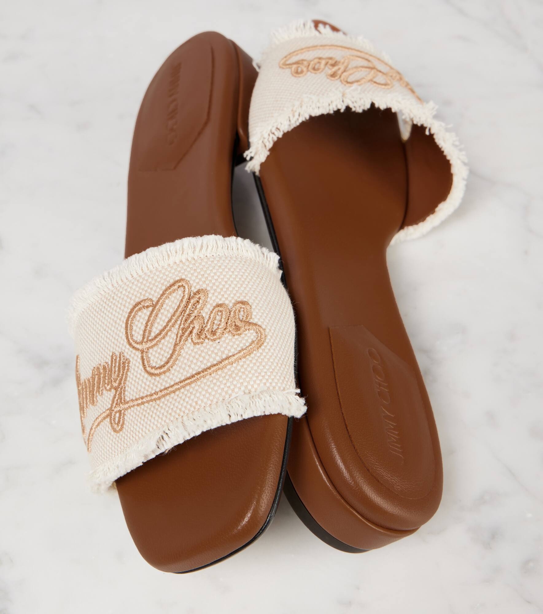 Joa embroidered canvas slides - 5