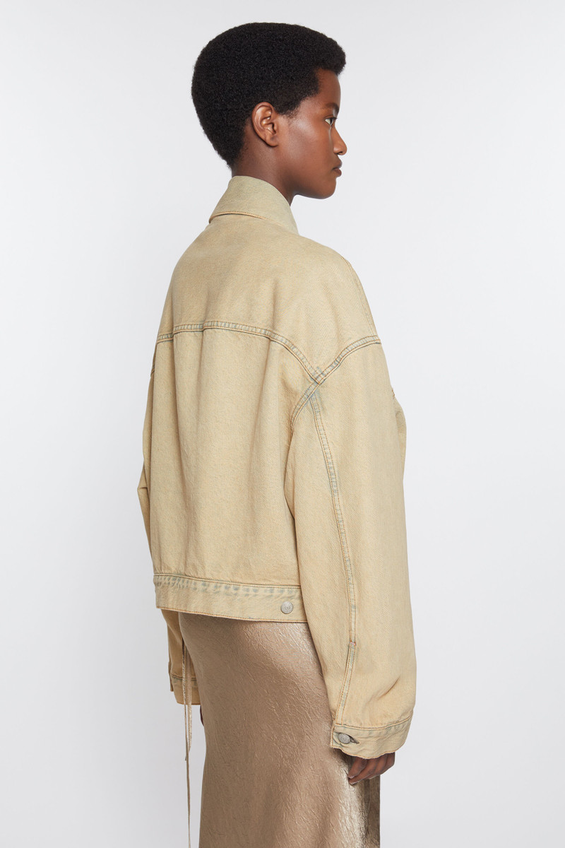 Denim jacket - Oversized cropped fit - Light Sand 4
