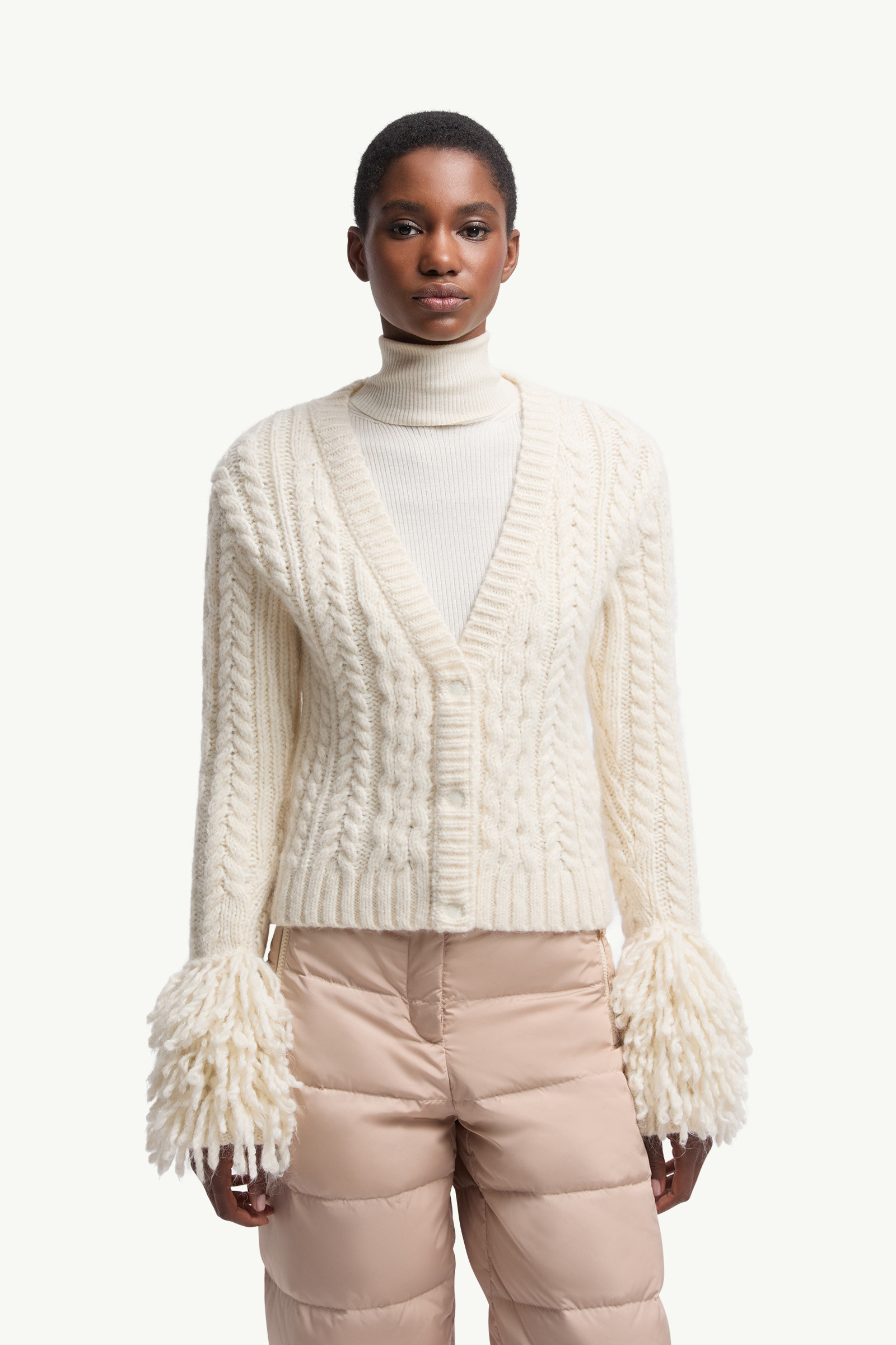 Alpaca Blend V-Neck Cardigan - 3