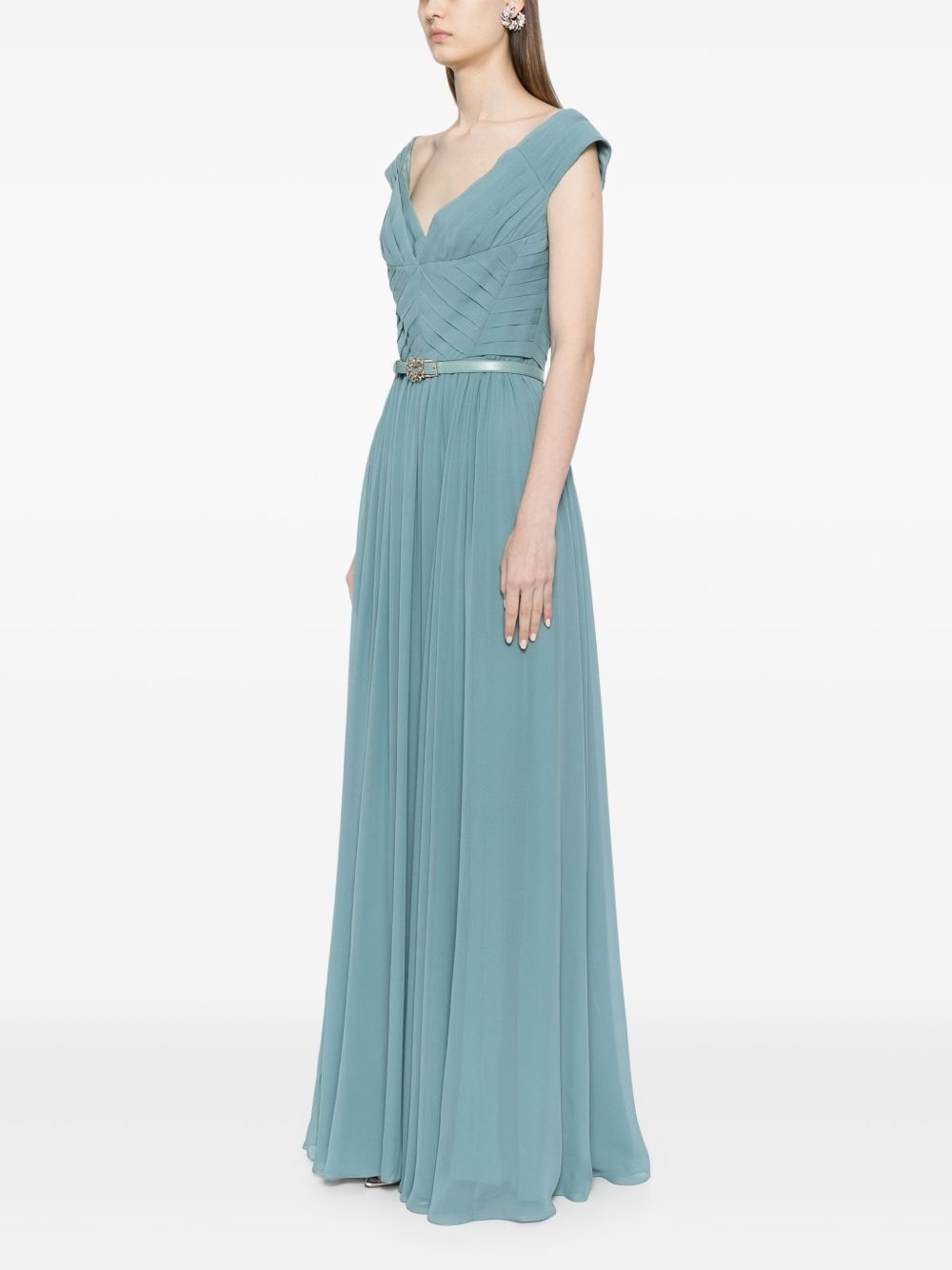 off-the-shoulder silk dress - 3