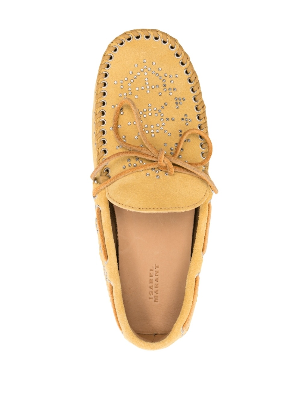 Freen stud-embellished suede loafers - 4