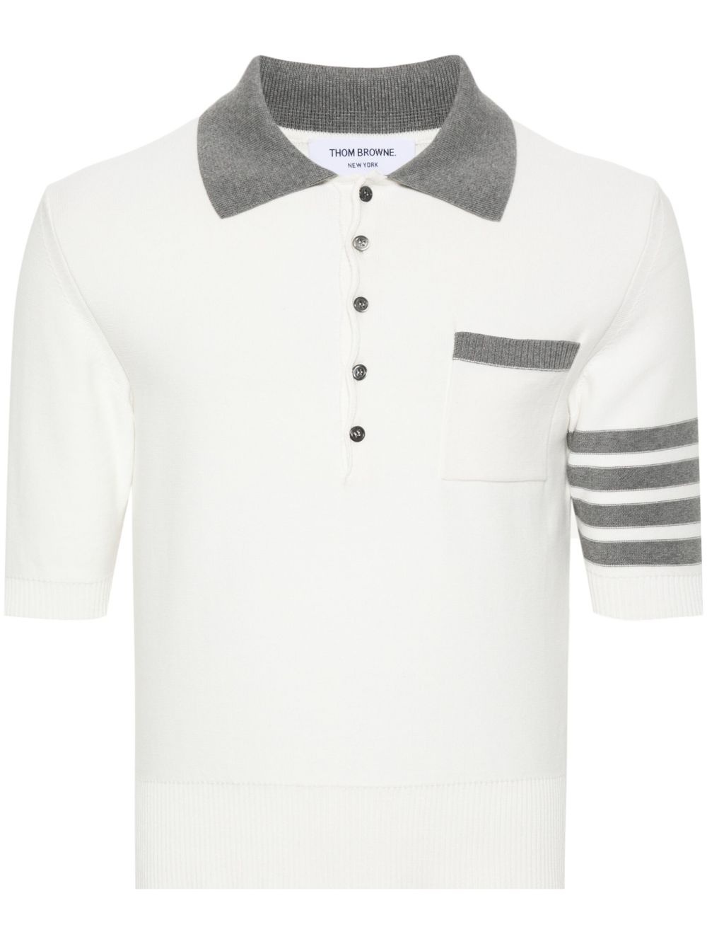 Hector intarsia-knit polo jumper - 1