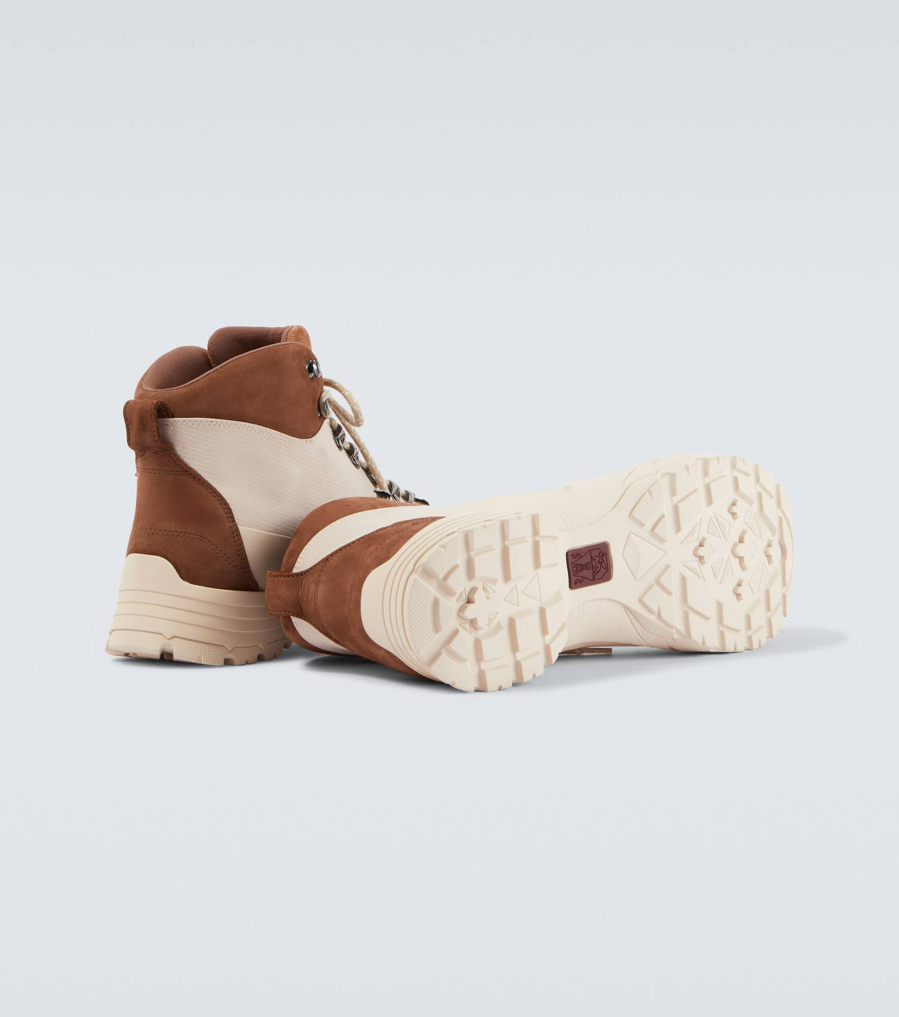 Suede-trimmed hiking boots - 7