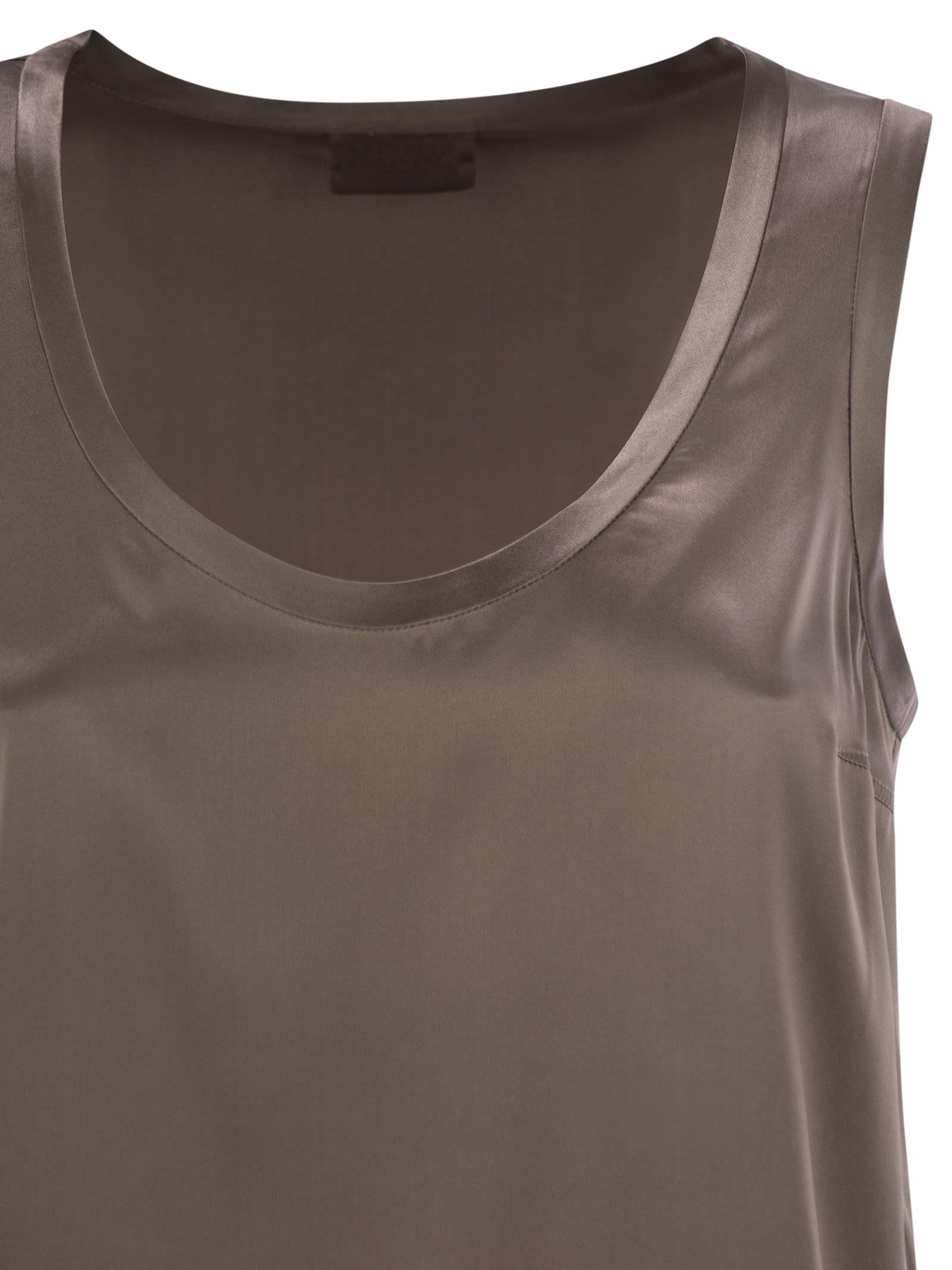 Brunello Cucinelli Women Stretch Silk Satin Top - 4