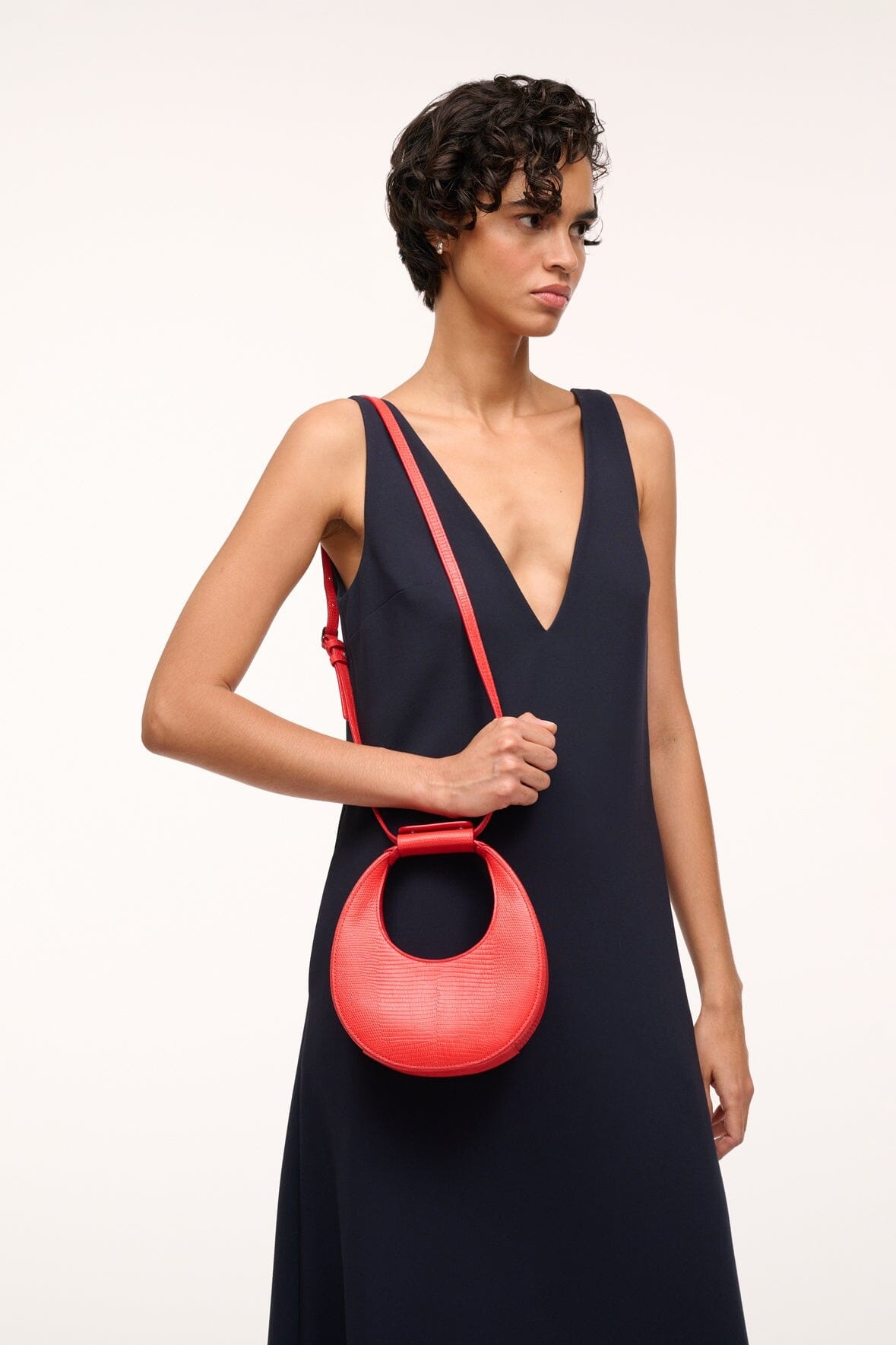 STAUD GOODNIGHT MOON BAG RED ROSE - 4