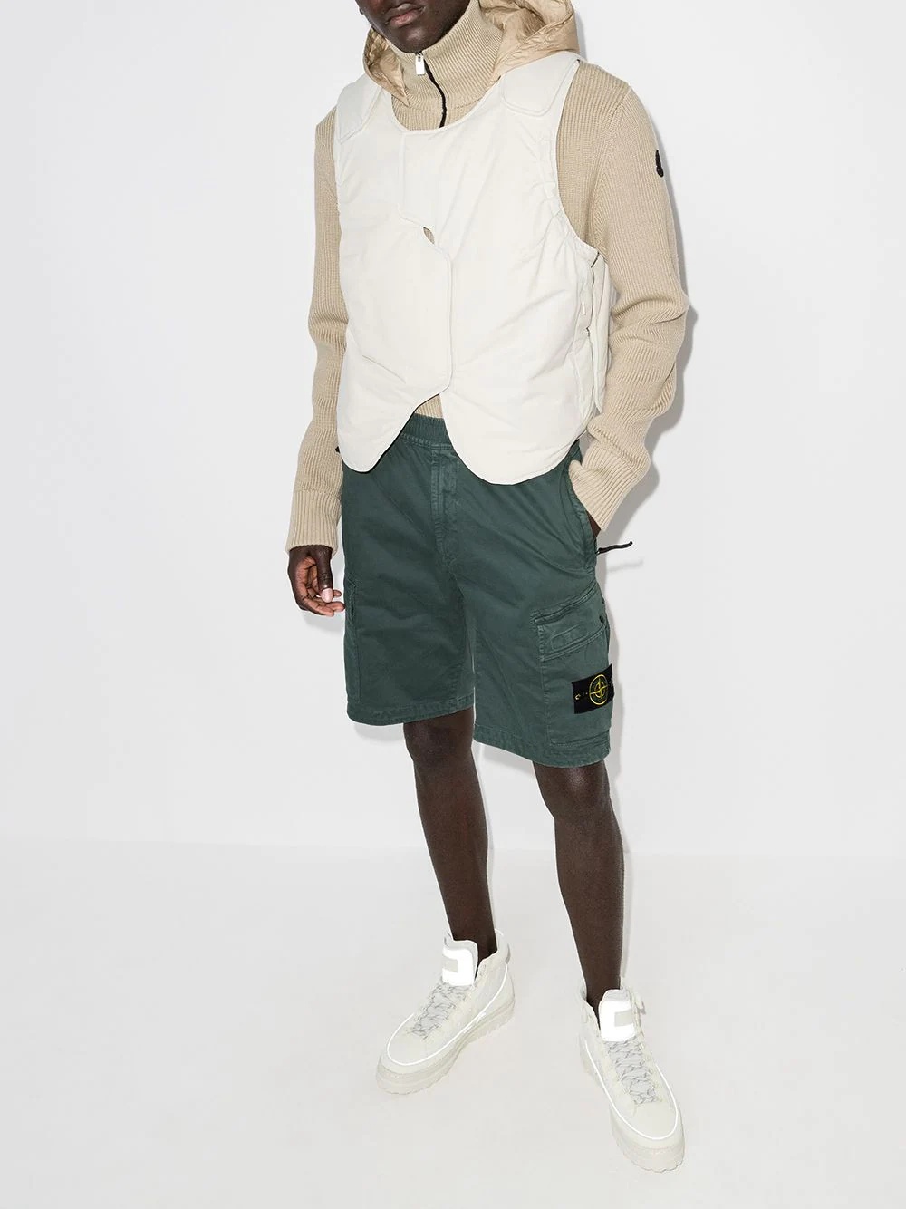 logo-patch cargo shorts - 2