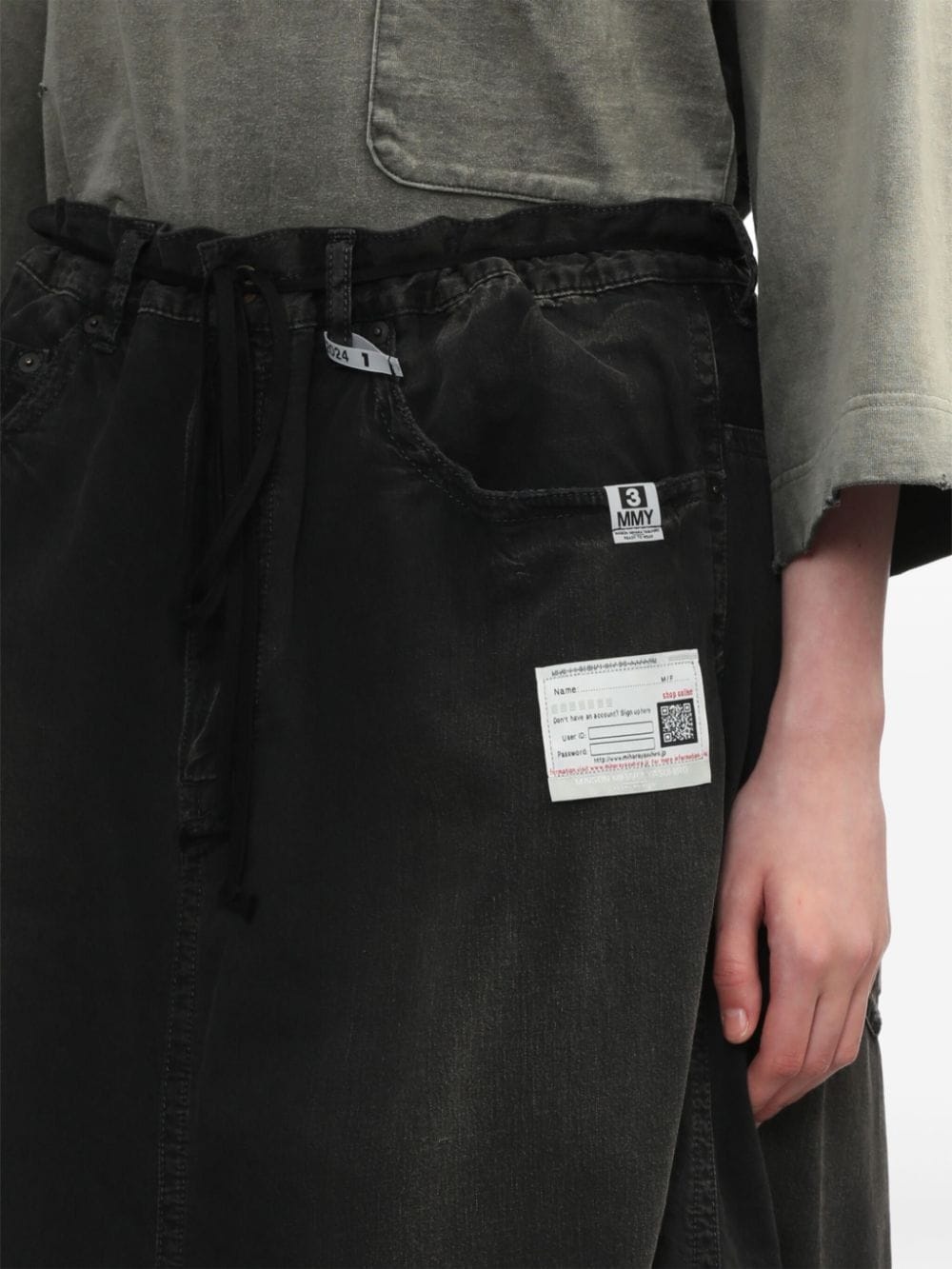 logo-appliquÃ© denim maxi skirt - 5