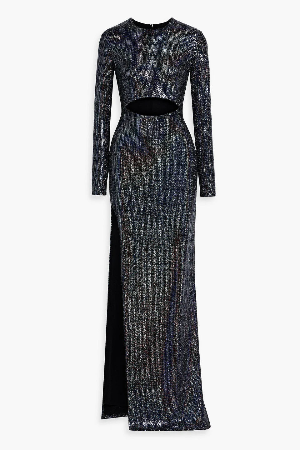 Cutout sequined stretch-jersey gown - 1
