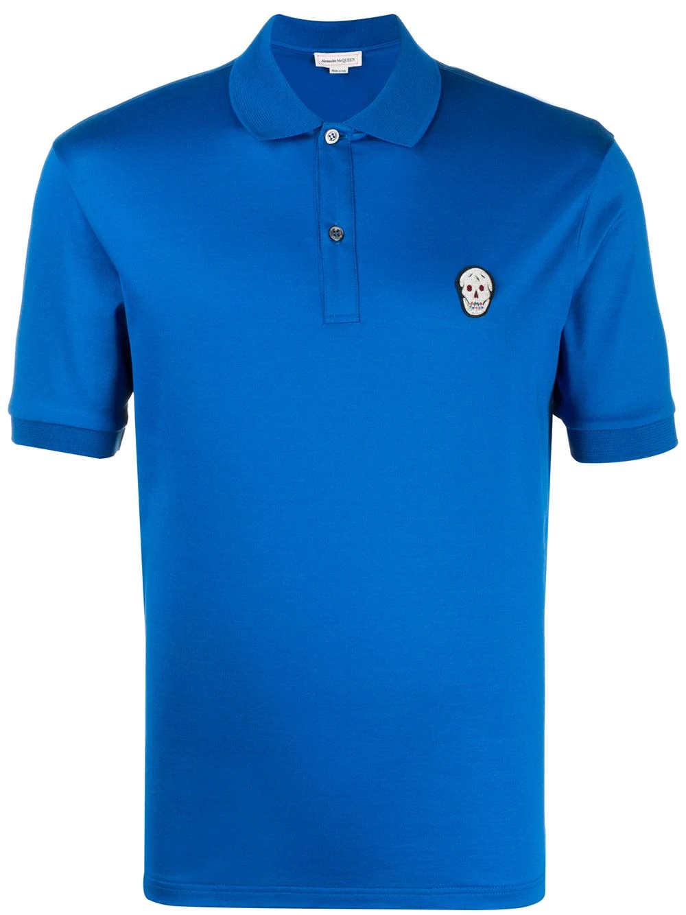 skull patch polo shirt - 1