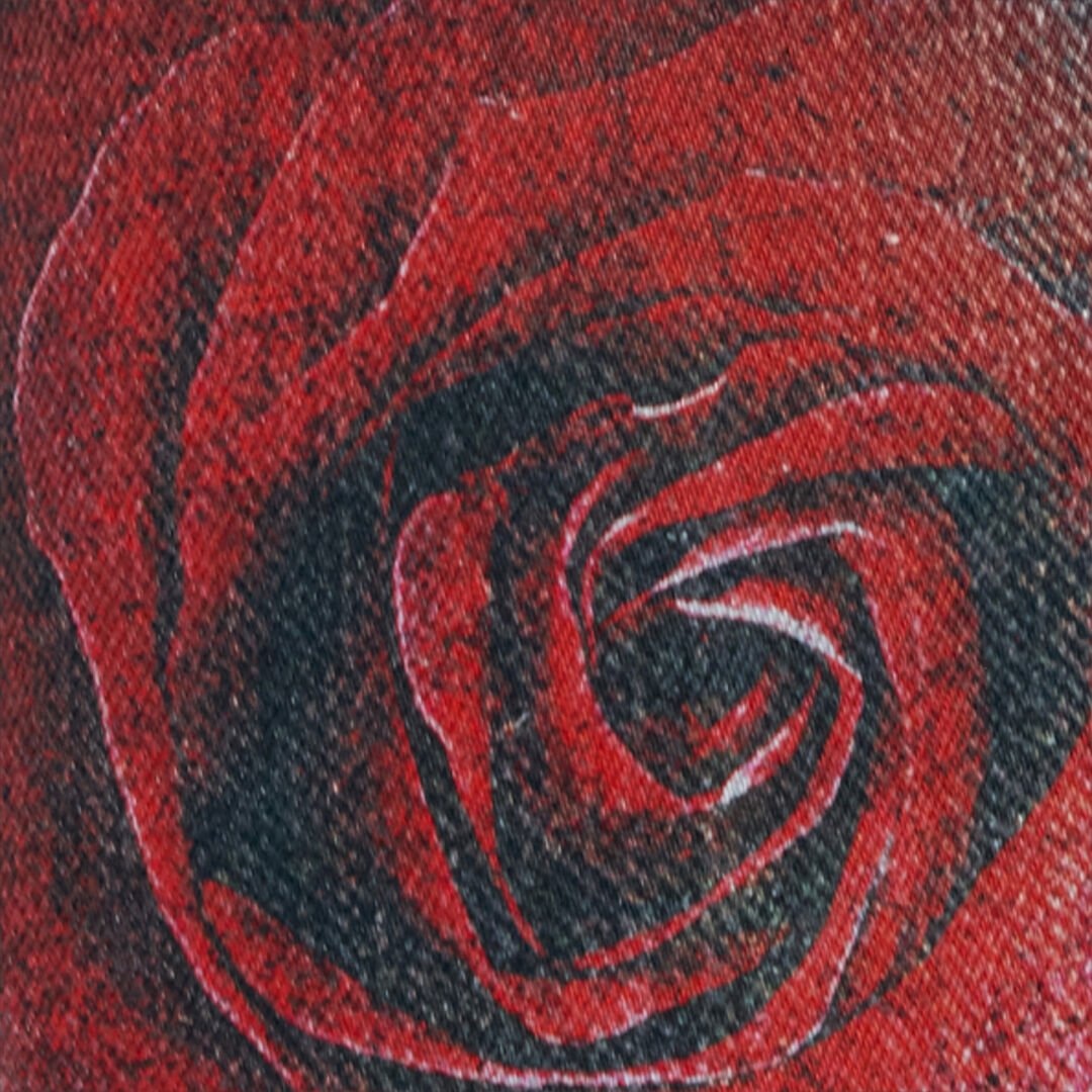 Jeans with Rose and Snake Print - 5